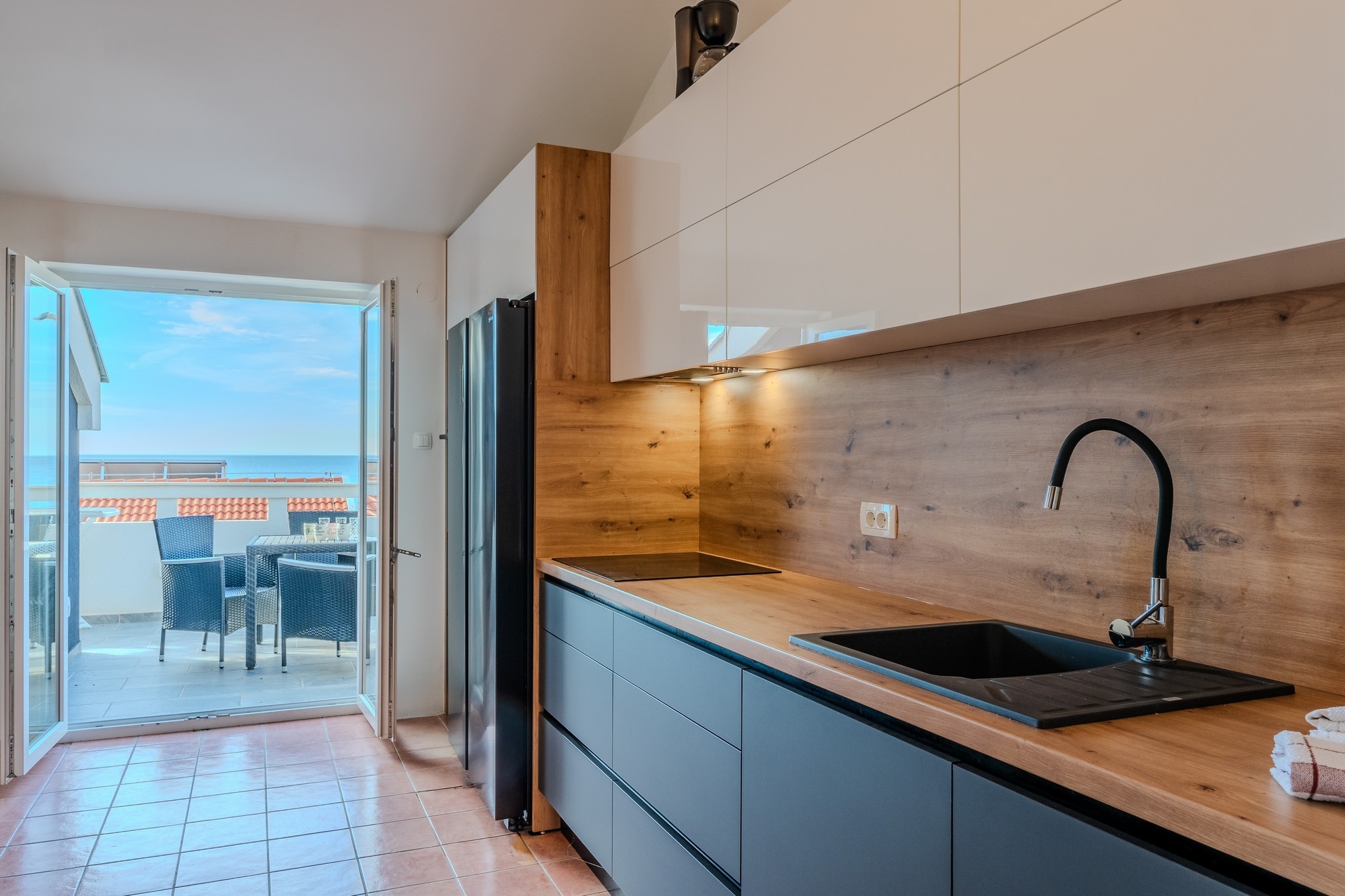 Three bedroom apartment with balcony and sea view Novalja, Pag  A-a