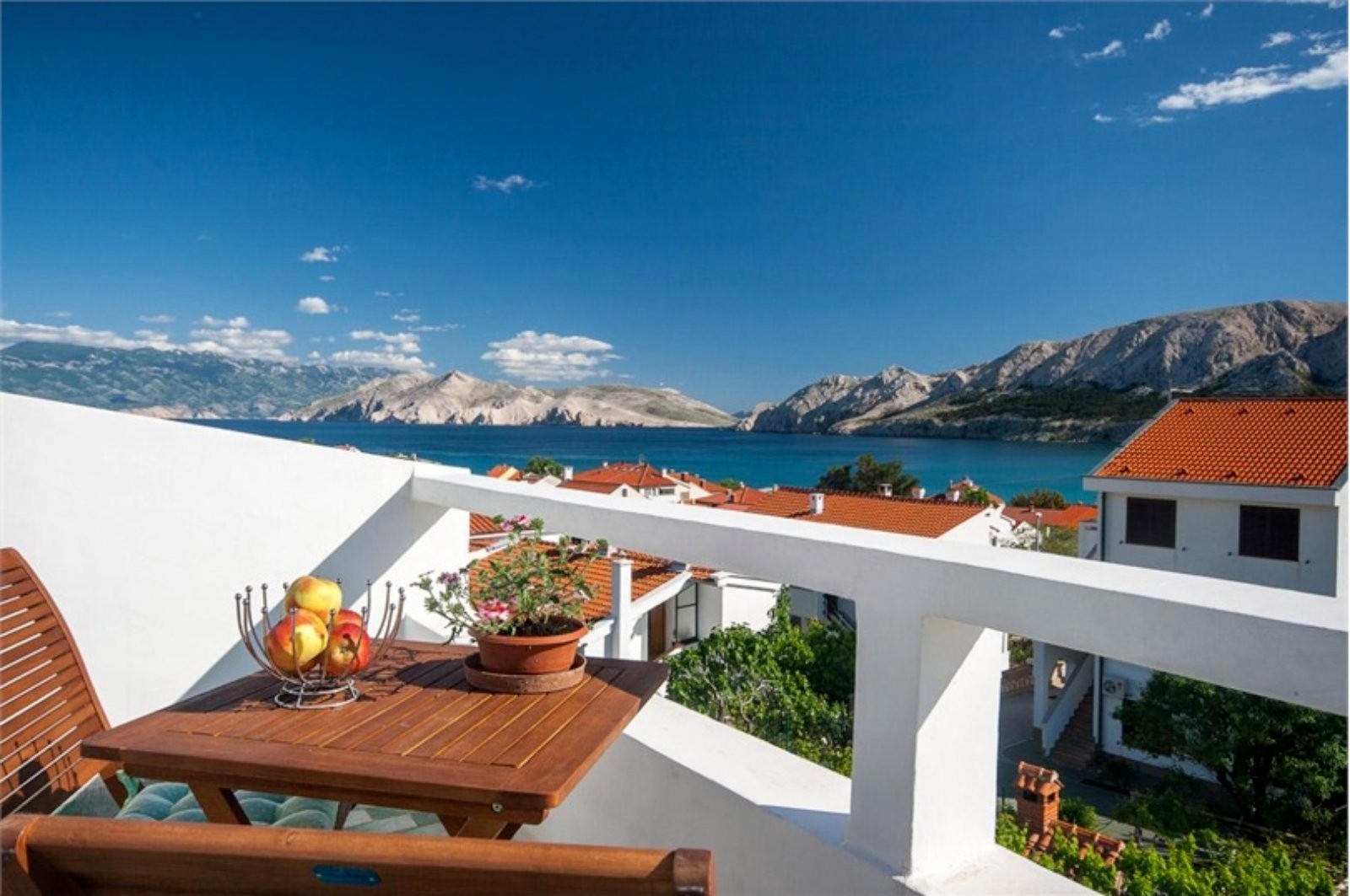 Studio flat with balcony and sea view Baška, Krk (AS-23742-b)