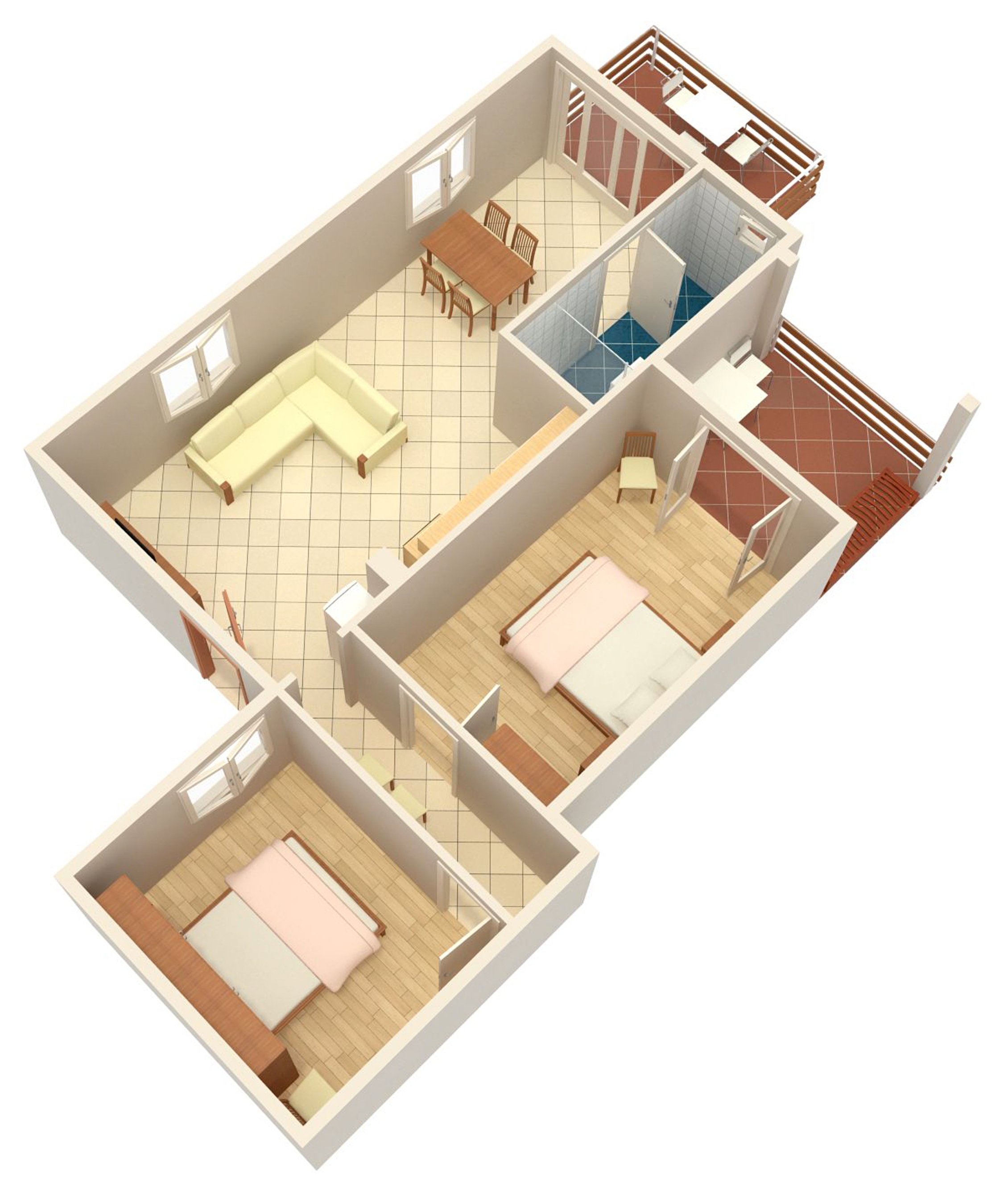 Two bedroom apartment with terrace and sea view Jadranovo, Crikvenica  A-c