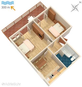 Plan Dramalj, Plan in the apartment, WIFI.