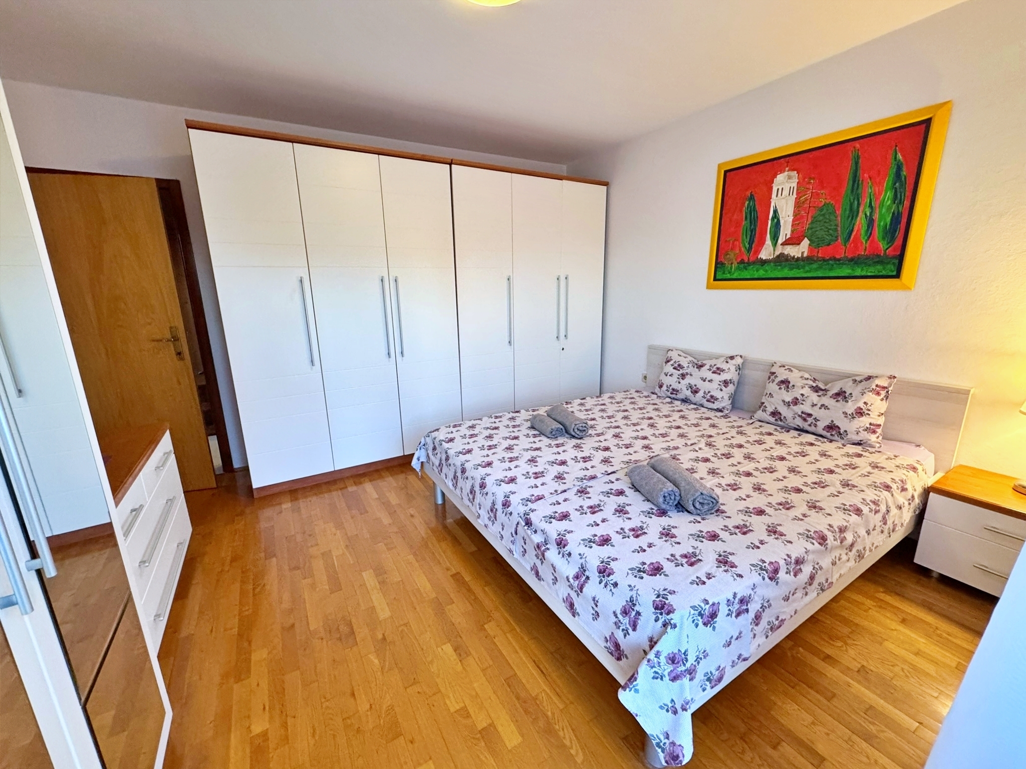 Two bedroom apartment with terrace and sea view Malinska, Krk  A-b