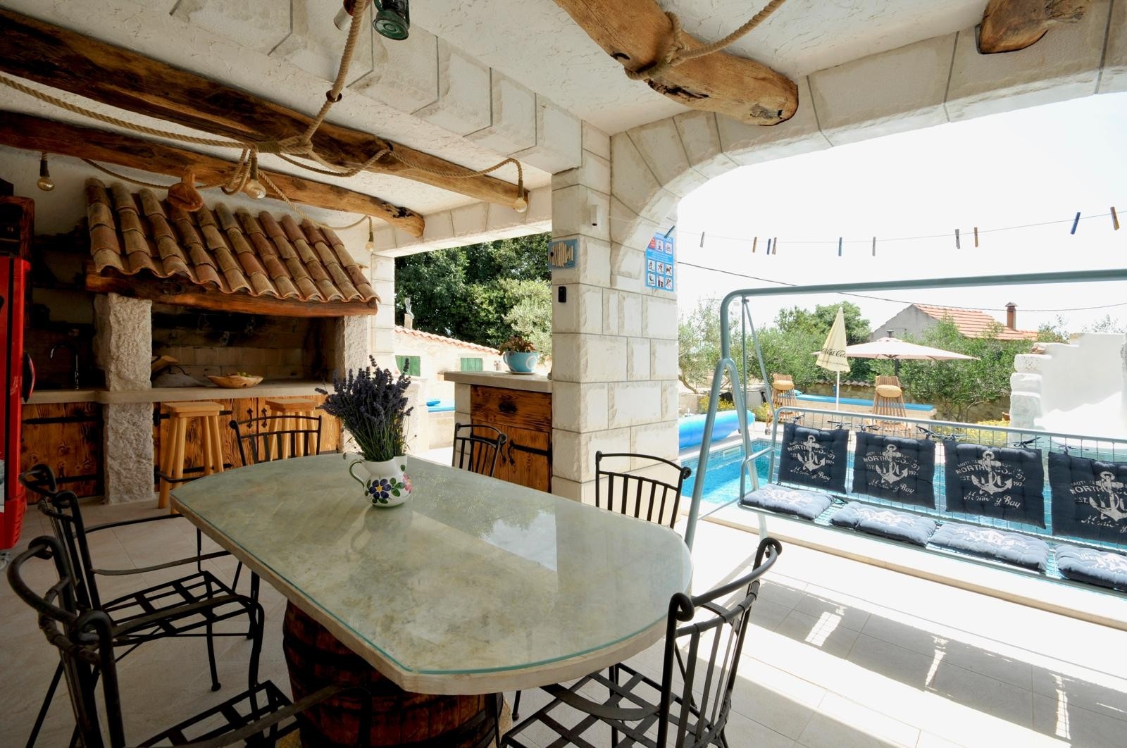 Four bedroom house with terrace and sea view Plano, Trogir  K
