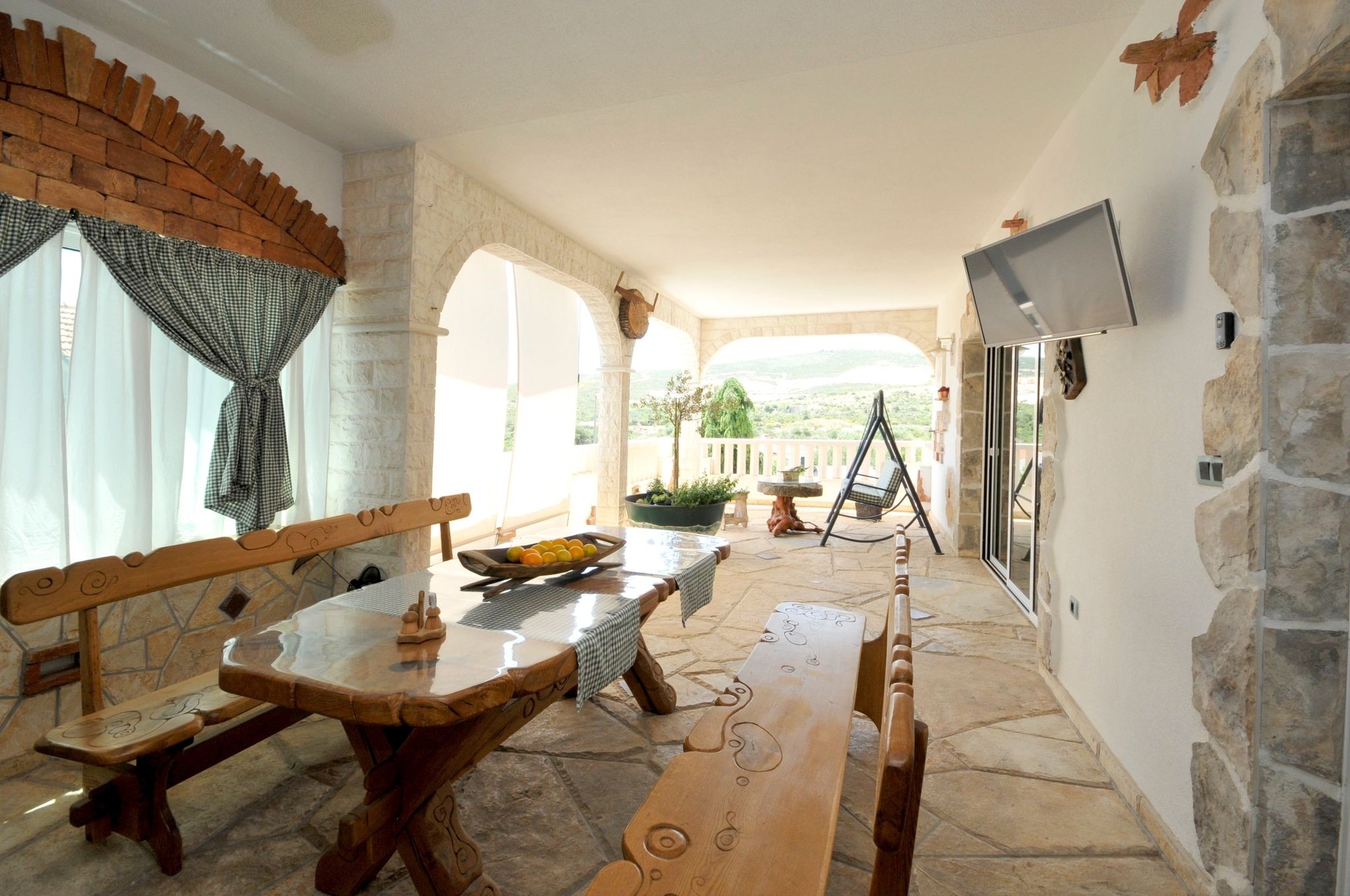 Four bedroom house with terrace and sea view Plano, Trogir  K