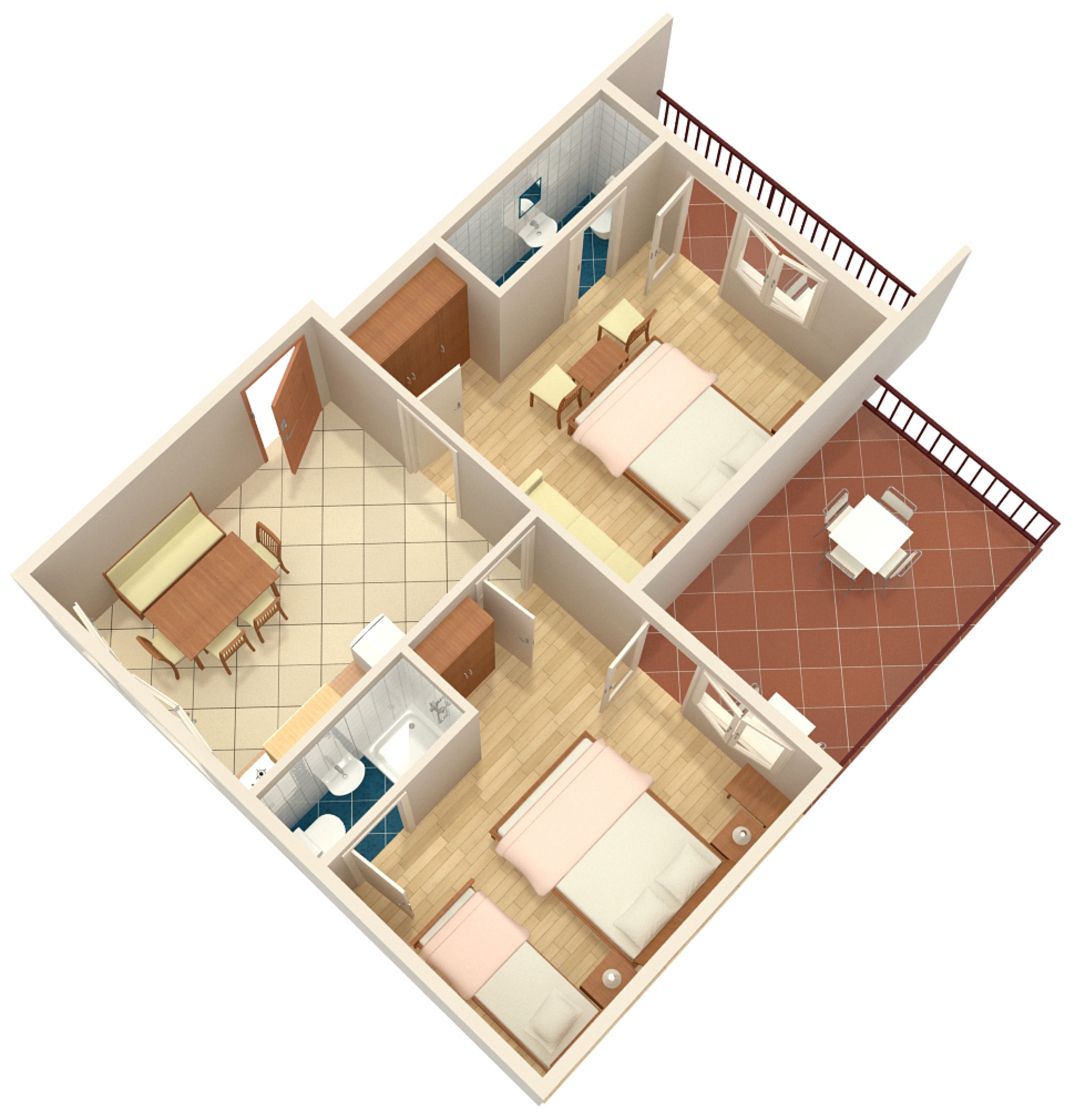 One bedroom apartment with terrace and sea view Dramalj, Crikvenica  A-b