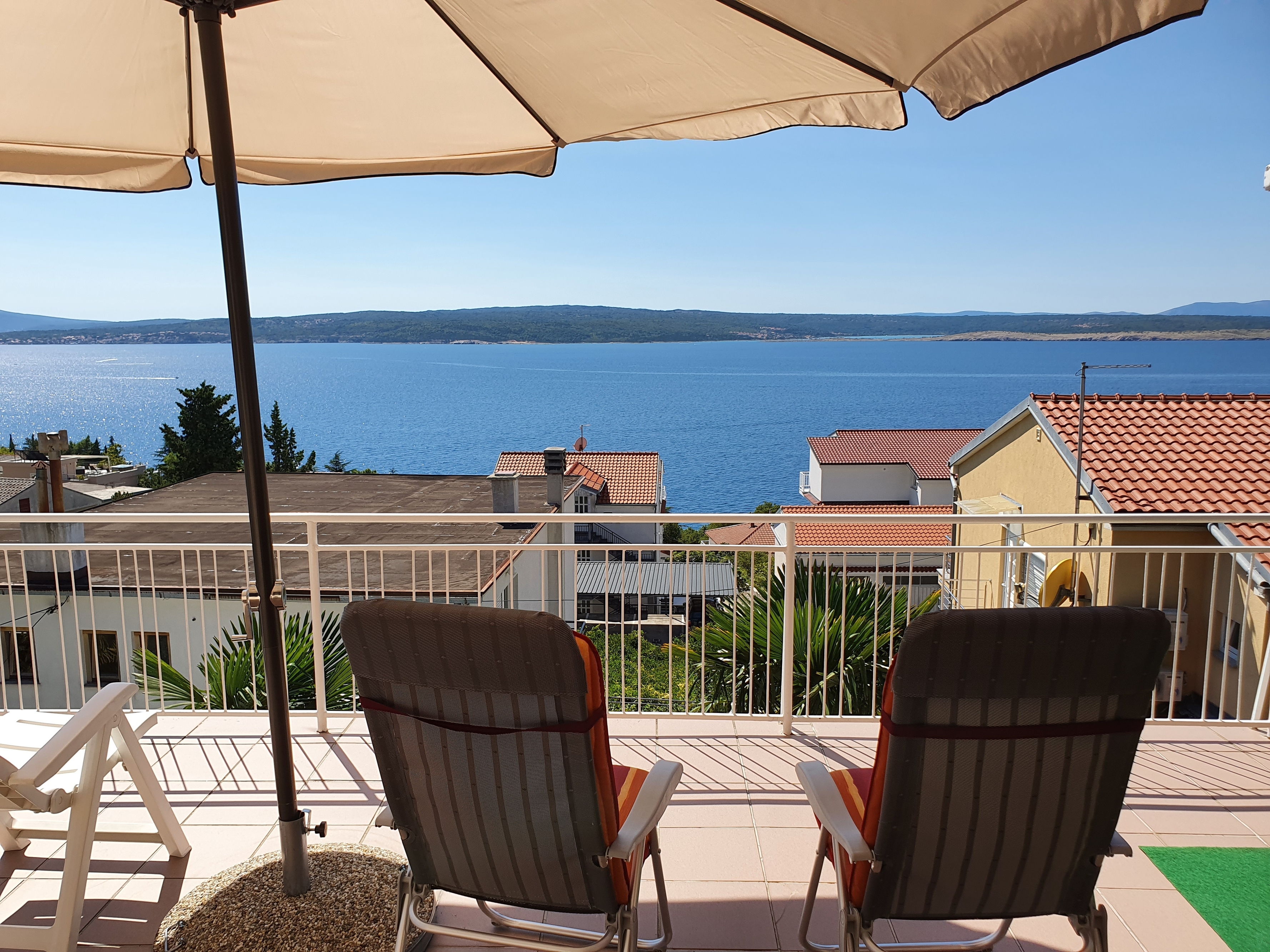 One bedroom apartment with terrace and sea view Dramalj, Crikvenica  A-c