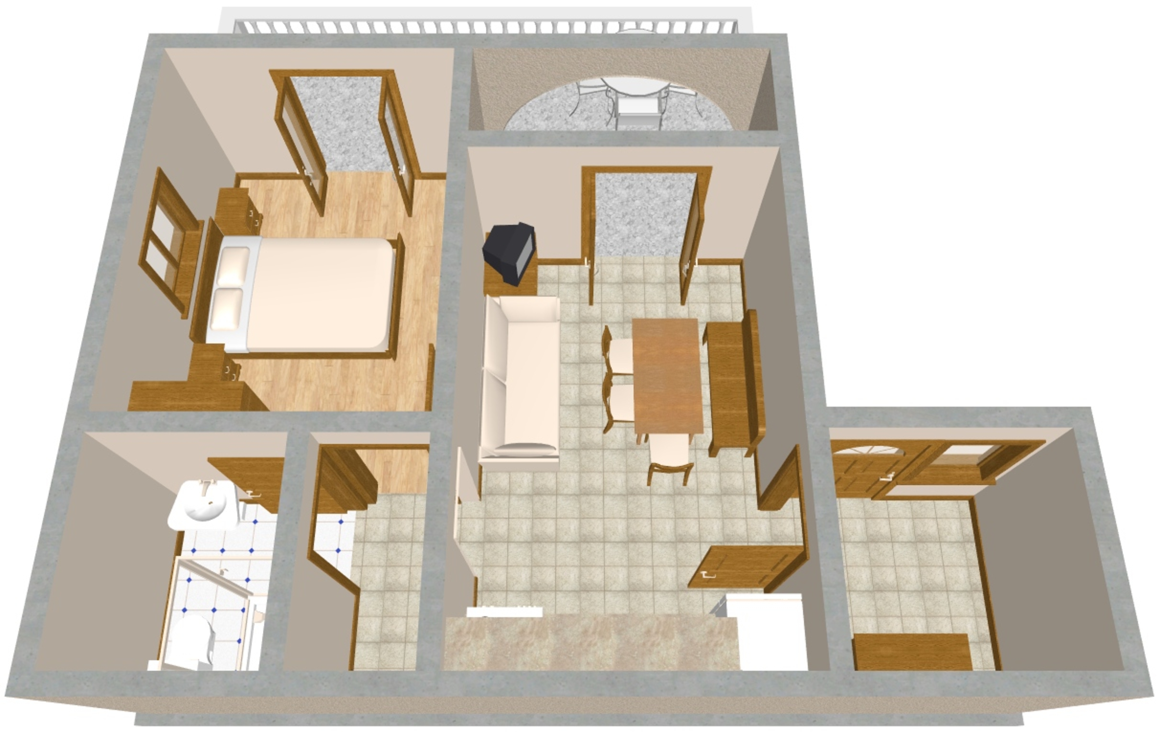 One bedroom apartment with terrace Povile, Novi Vinodolski  A-b