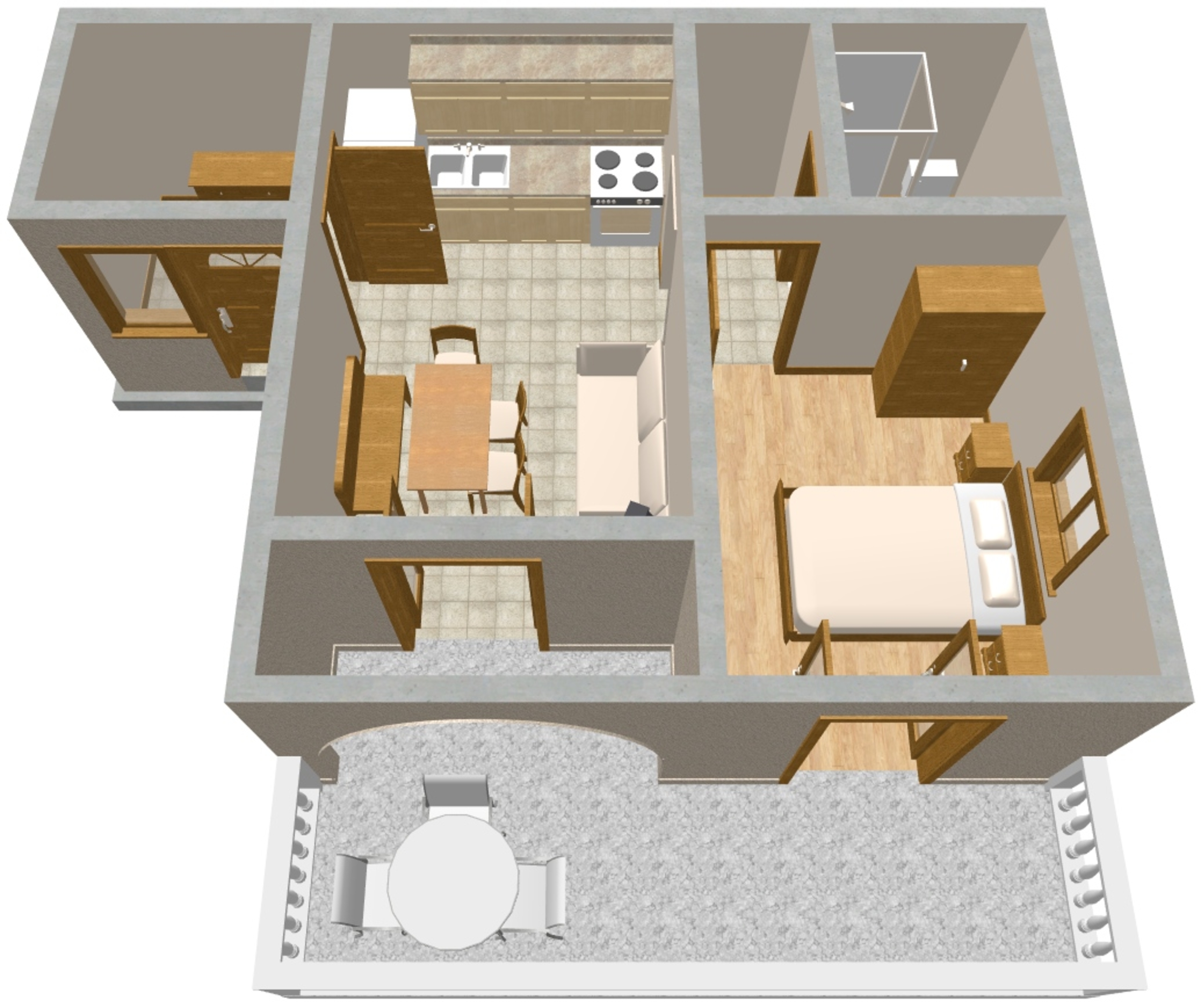 One bedroom apartment with terrace Povile, Novi Vinodolski  A-b