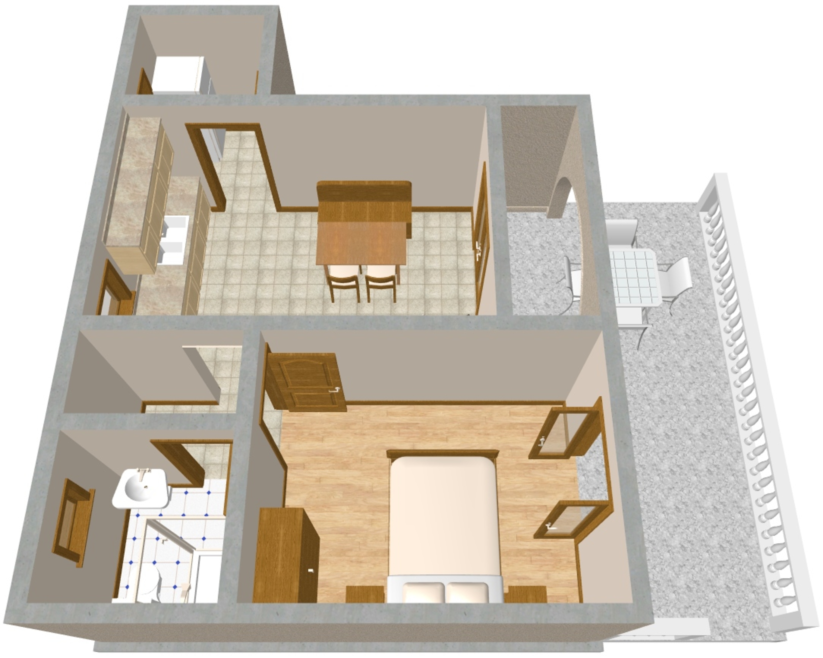 One bedroom apartment with terrace Povile, Novi Vinodolski  A-c