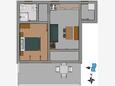 Povile, Půdorys v ubytování typu apartment, domácí mazlíčci povoleni a WiFi.