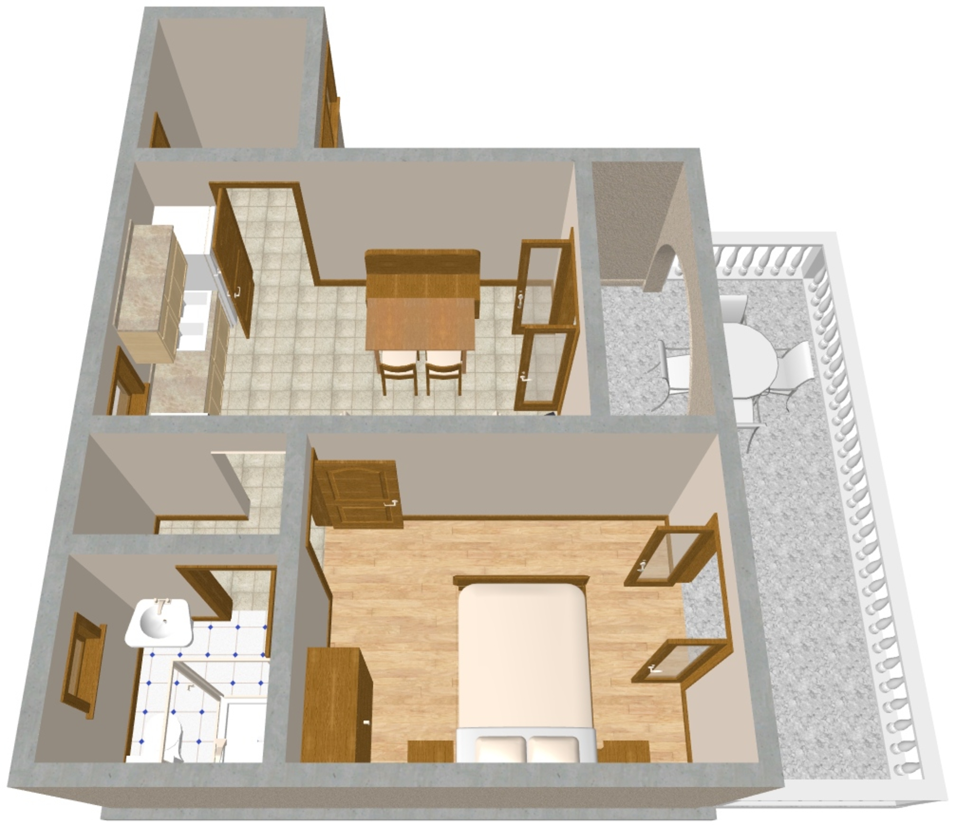 One bedroom apartment with terrace Povile, Novi Vinodolski  A-d