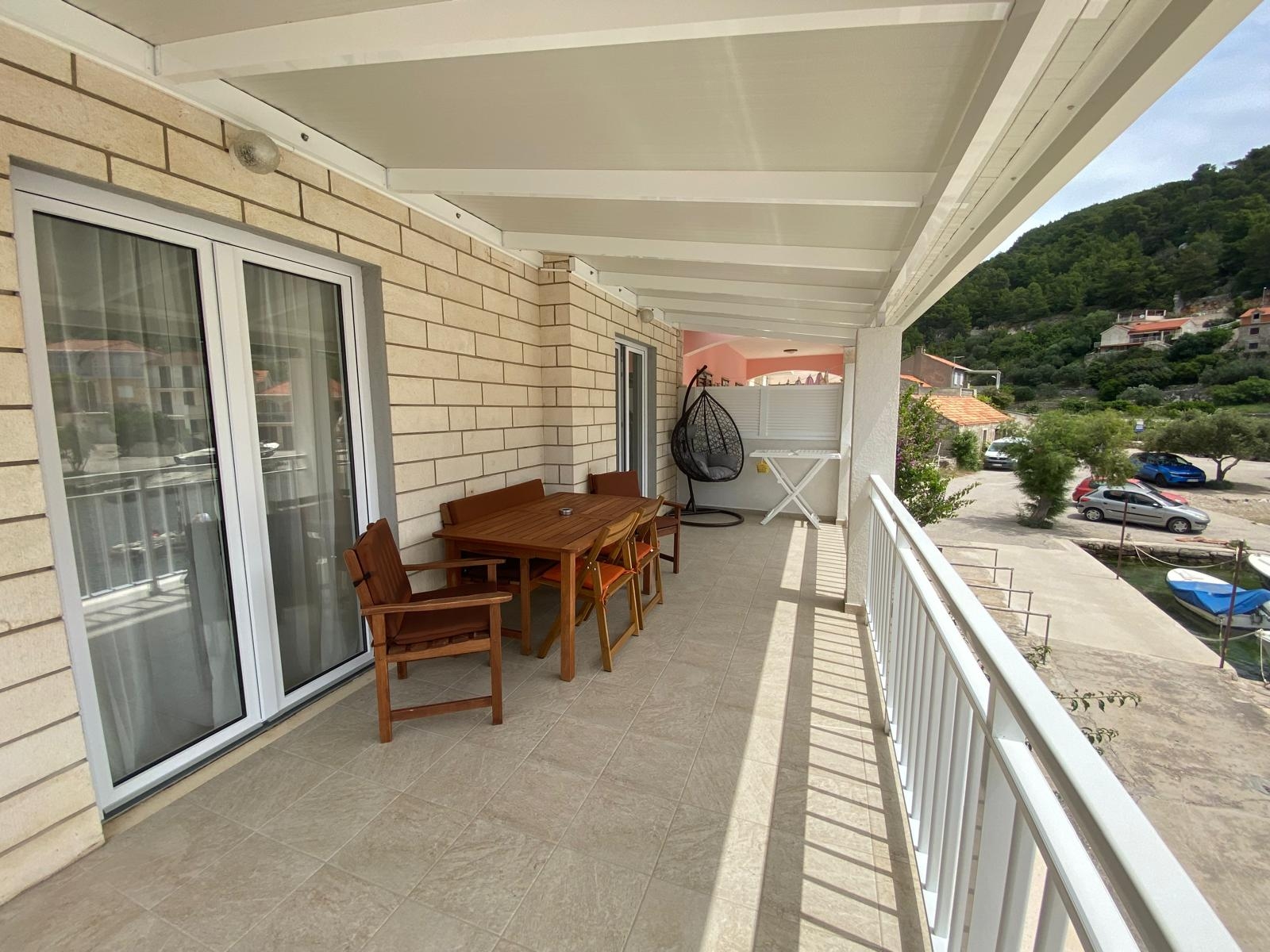 Studio flat with balcony and sea view Gršćica, Korčula  AS-b
