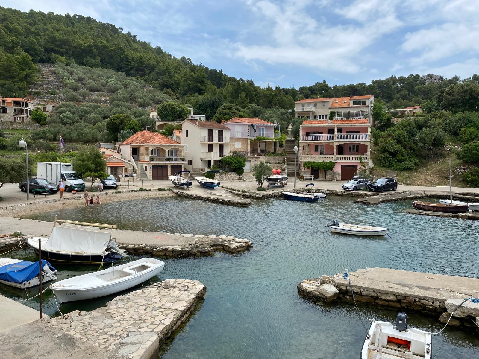 Studio flat with balcony and sea view Gršćica, Korčula  AS-b