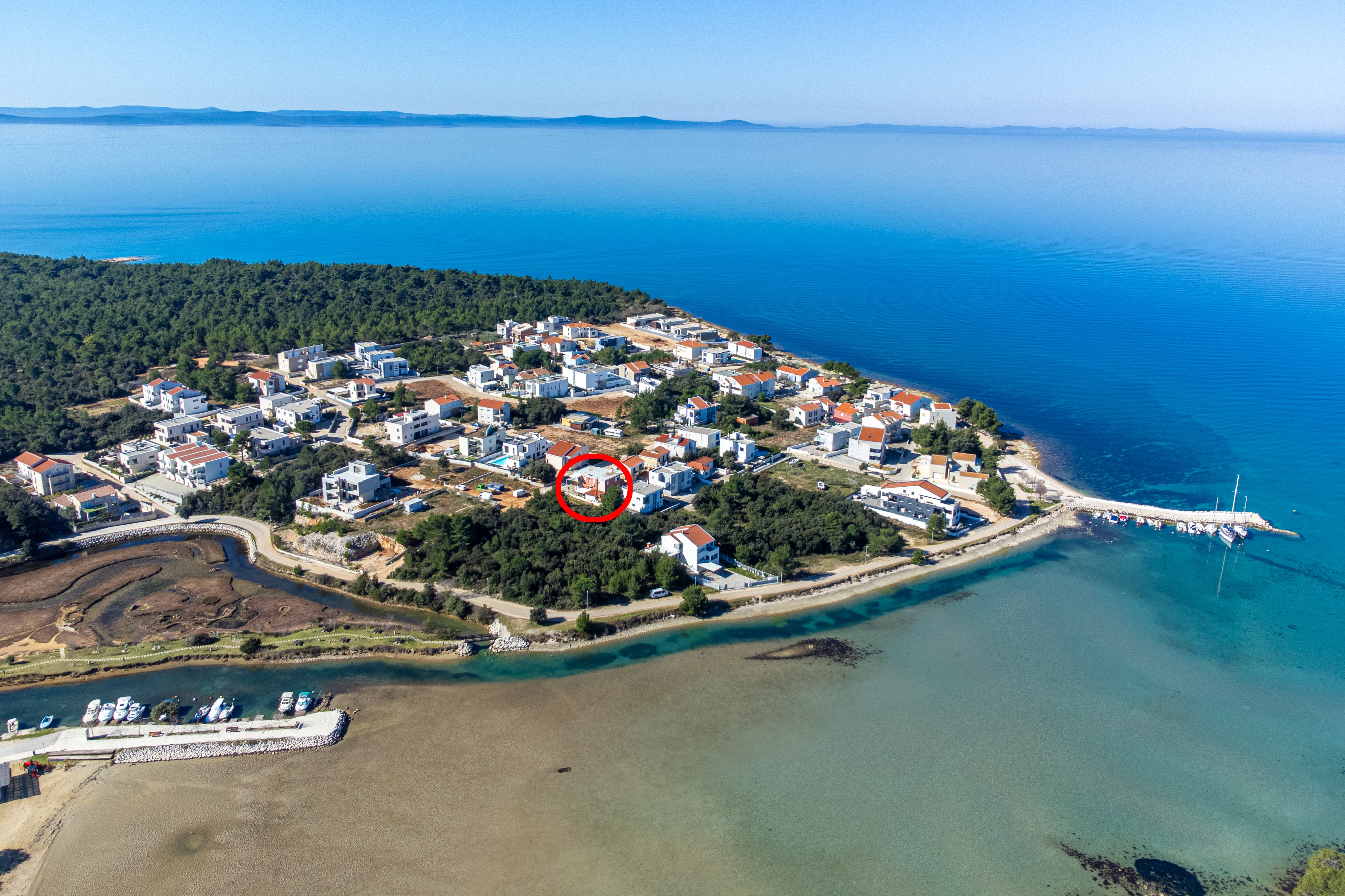 Dvosobni apartman s terasom Zaton, Zadar  A-c