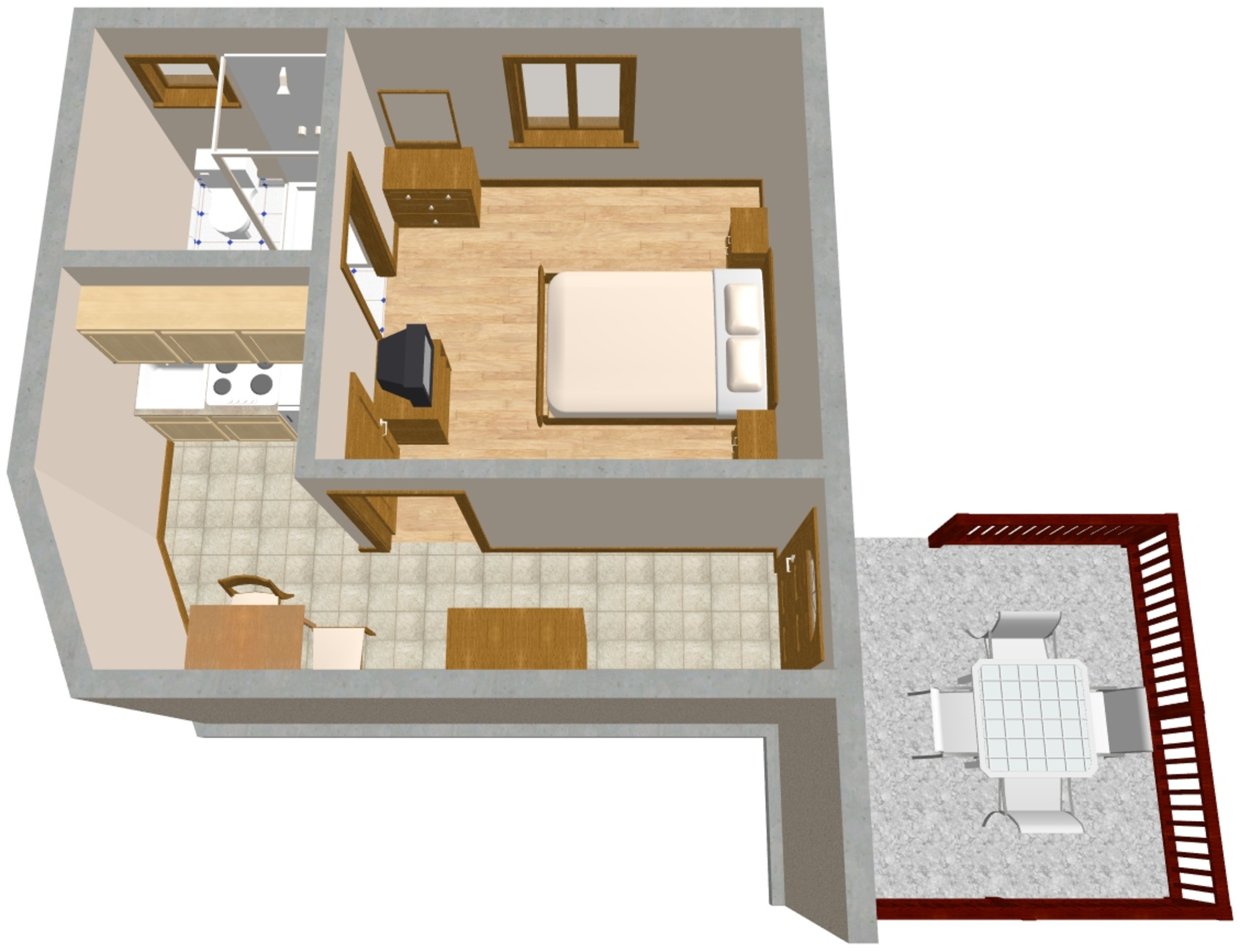 One bedroom apartment with terrace Selce, Crikvenica  A-a
