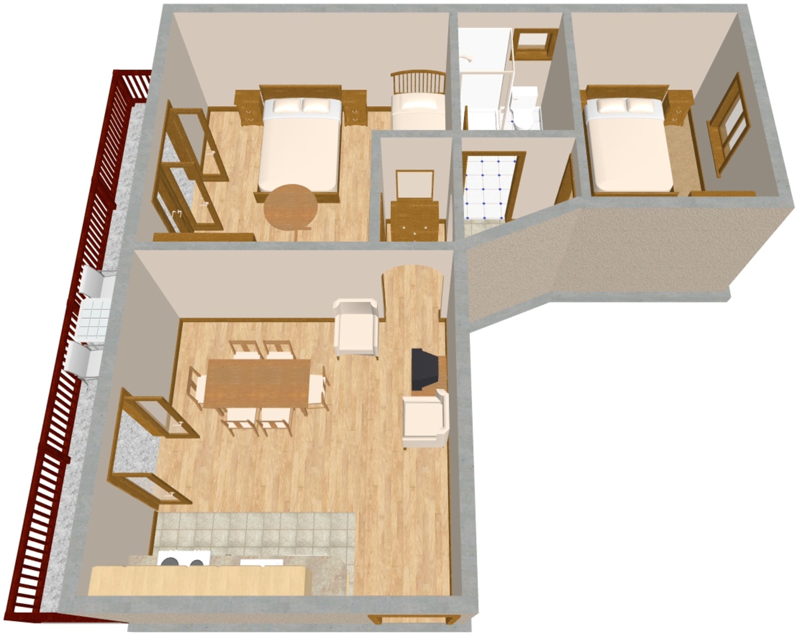 Two bedroom apartment with terrace and sea view Selce, Crikvenica  A-b