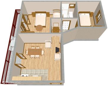 Plan Selce, Plan in the apartment, dopusteni kucni ljubimci i WIFI.