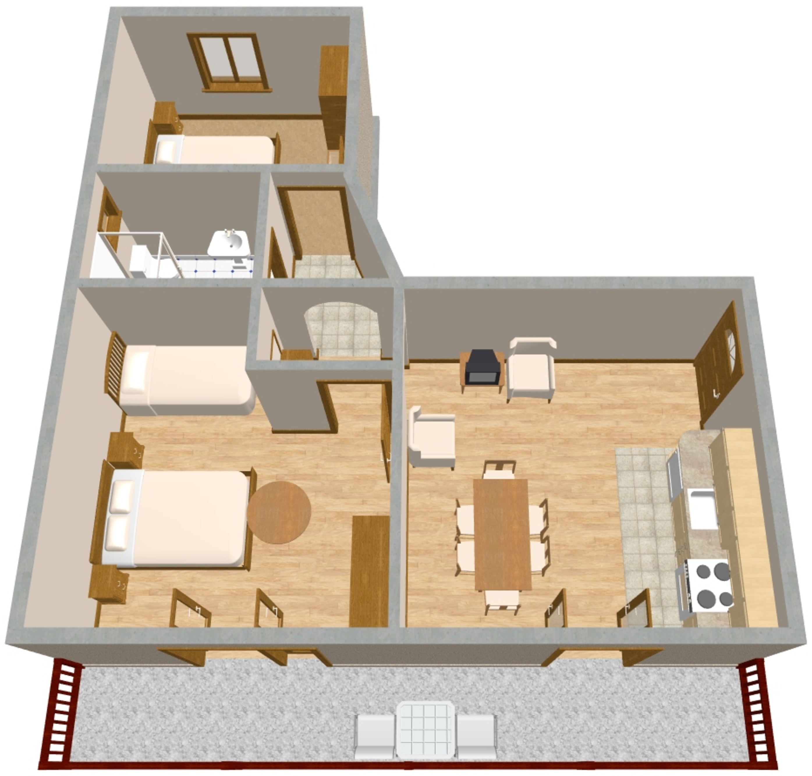 Two bedroom apartment with terrace and sea view Selce, Crikvenica  A-b