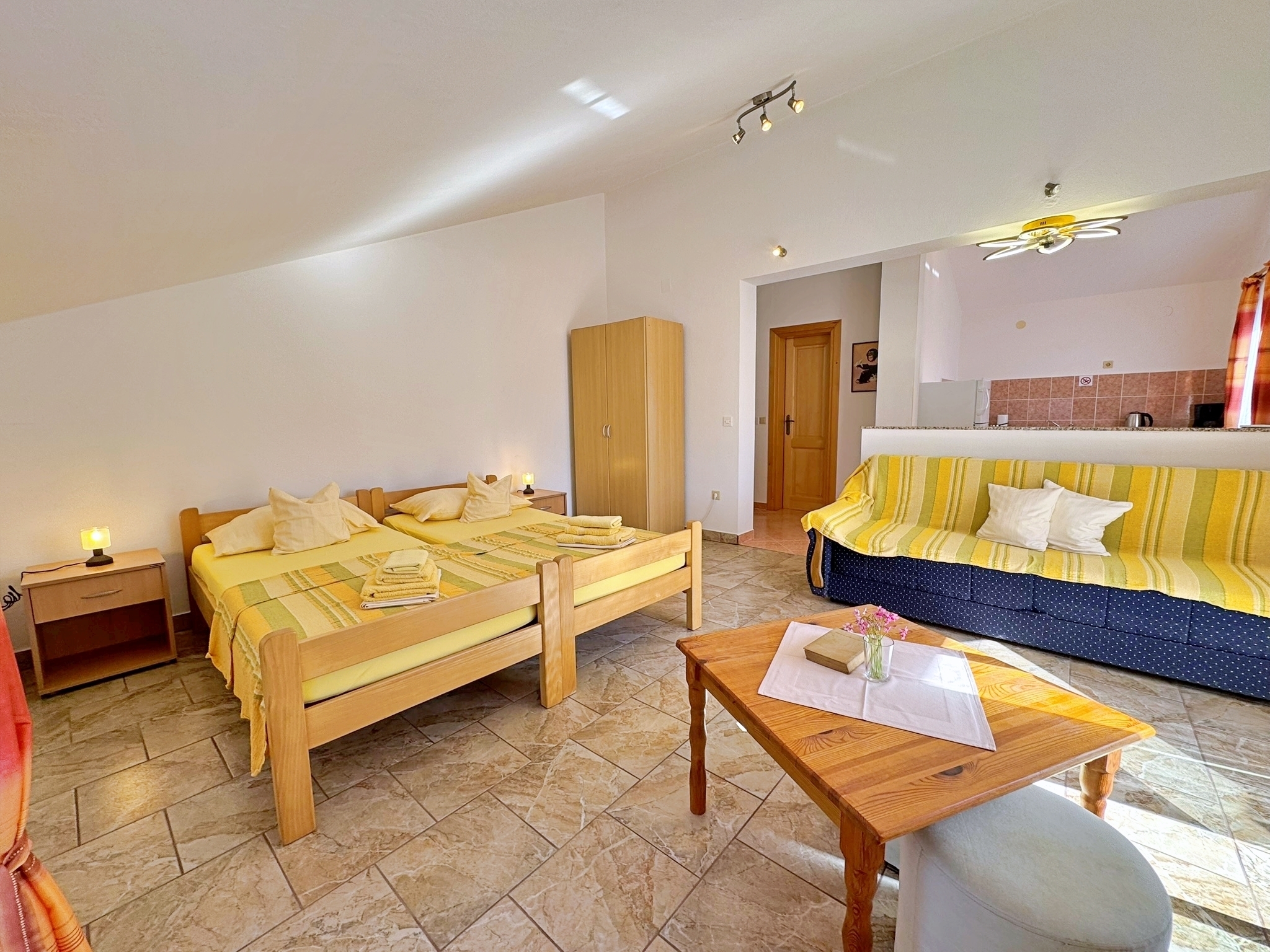 Studio flat with balcony Soline, Krk  AS-a