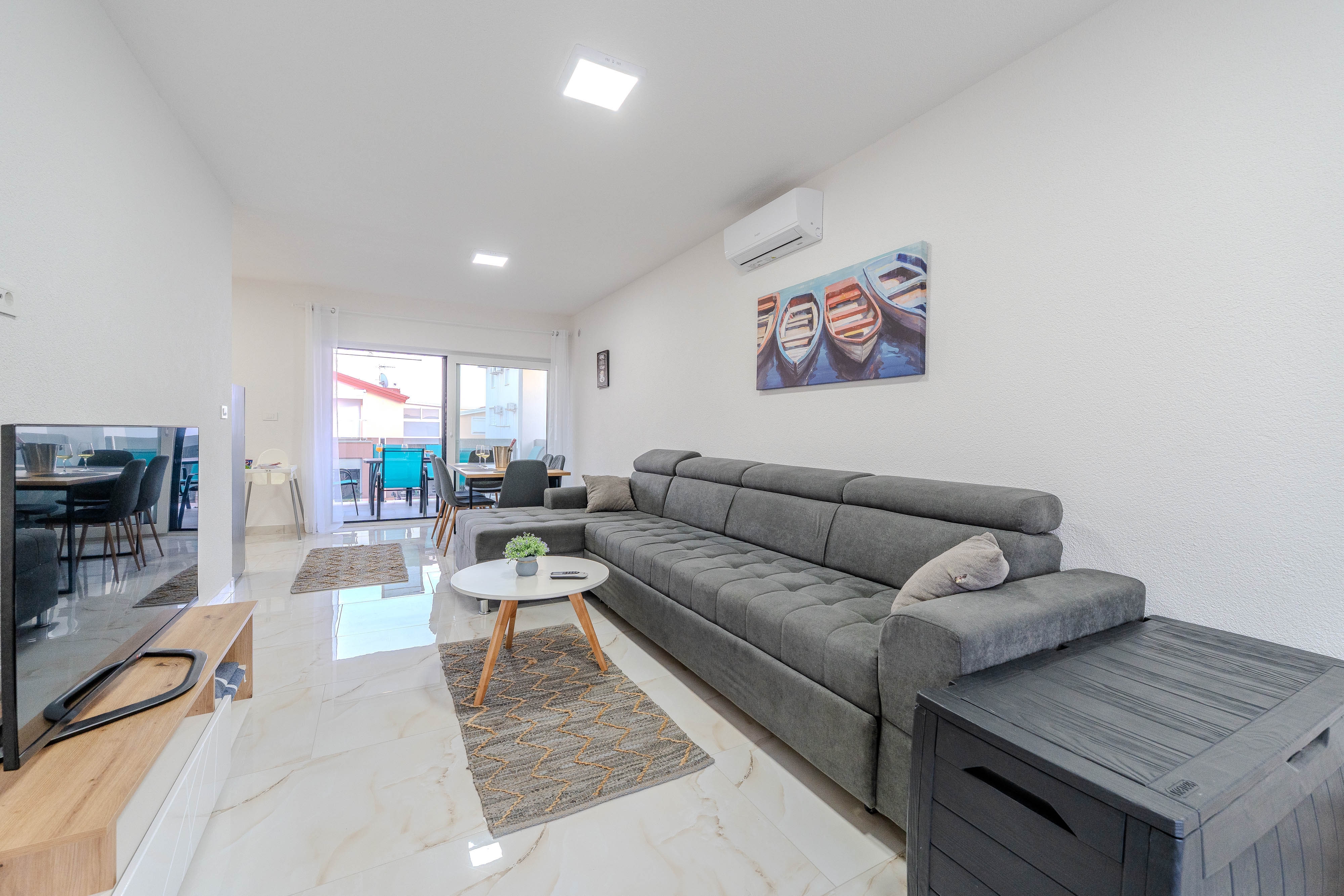 Two bedroom apartment with terrace and sea view Vir  A-a