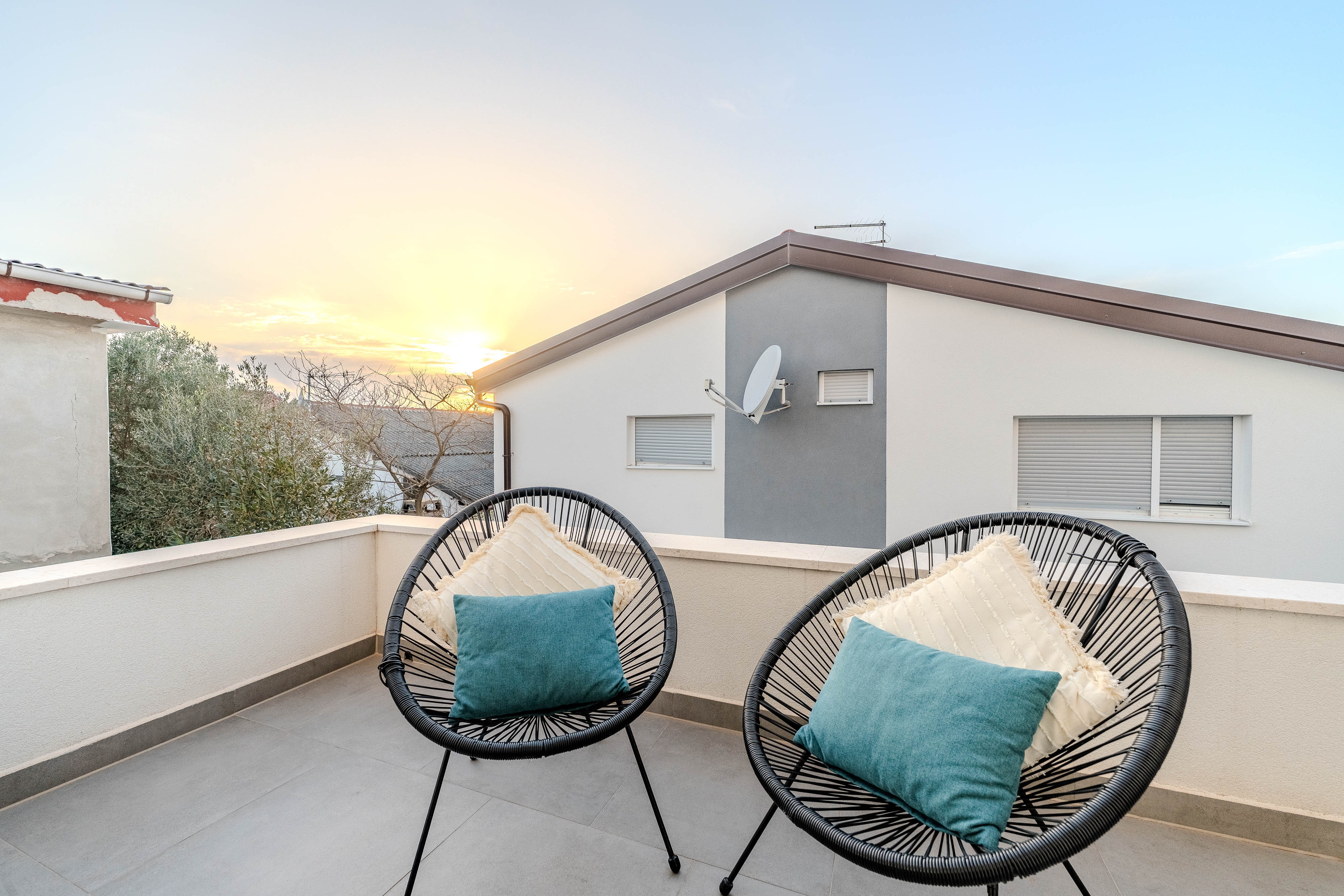 Two bedroom apartment with terrace and sea view Vir  A-a