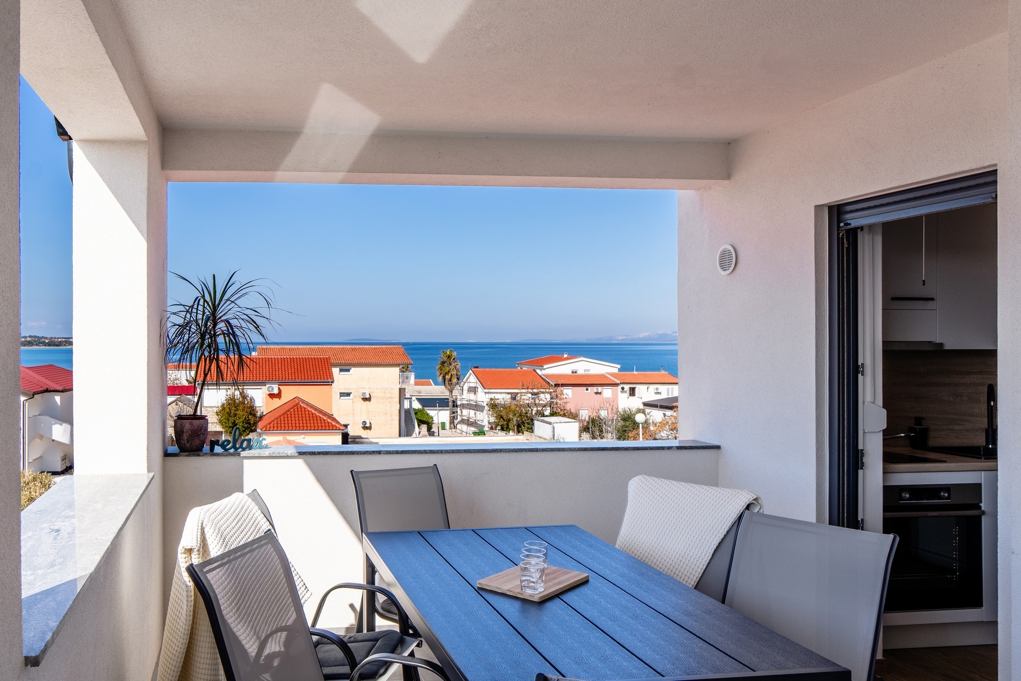 Two bedroom apartment with terrace and sea view Vir  A-b