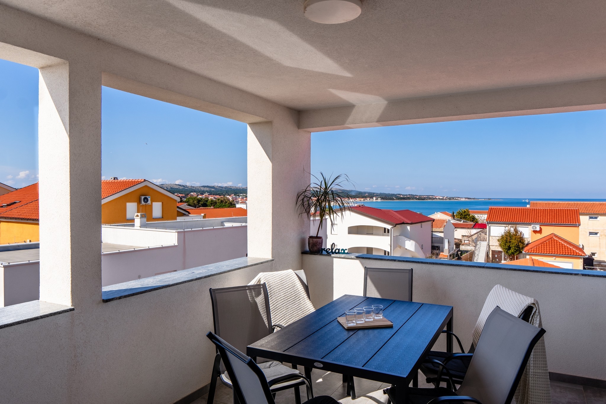 Two bedroom apartment with terrace and sea view Vir  A-b