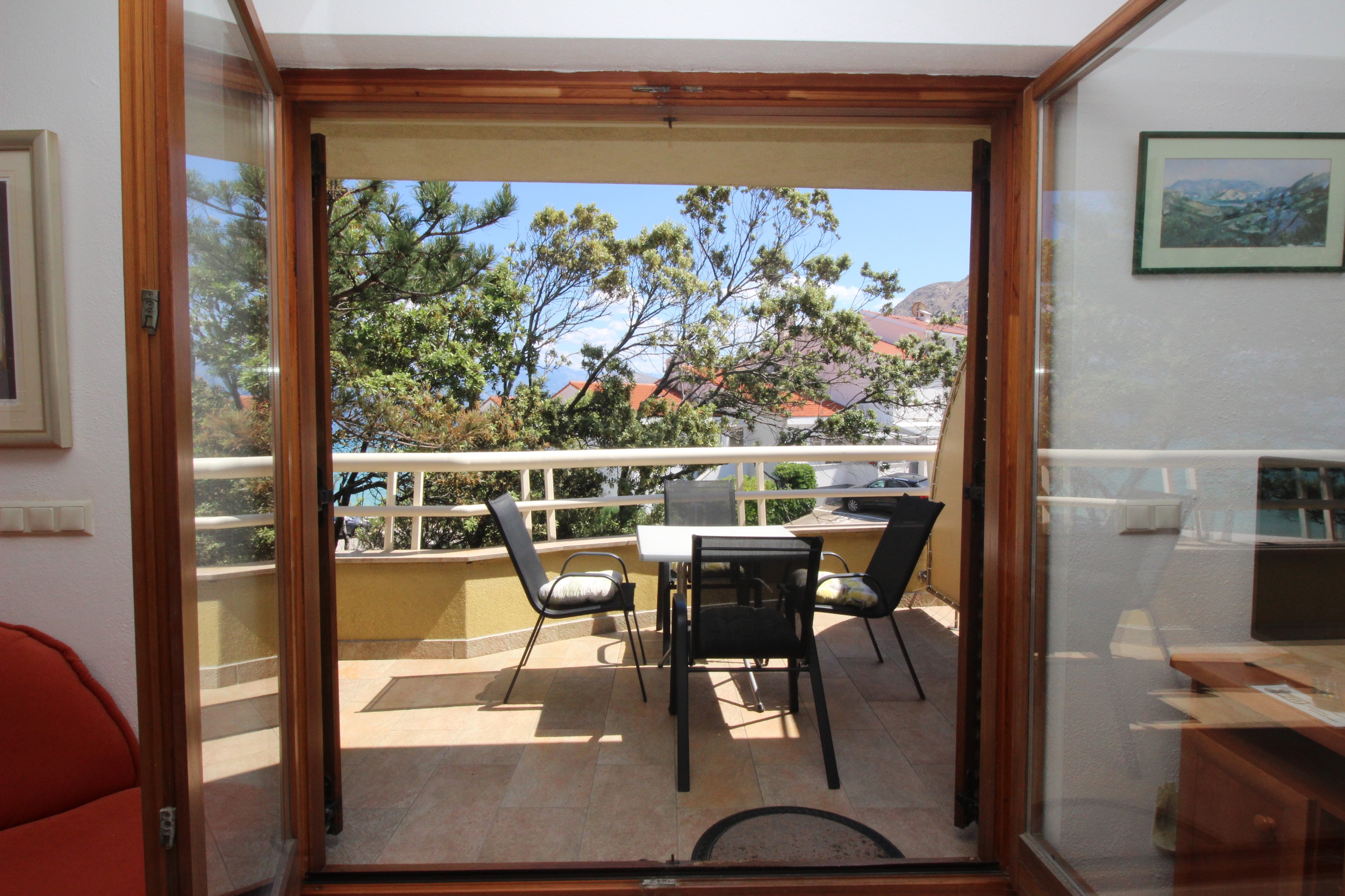 Two bedroom apartment with terrace and sea view Baška, Krk  A-b