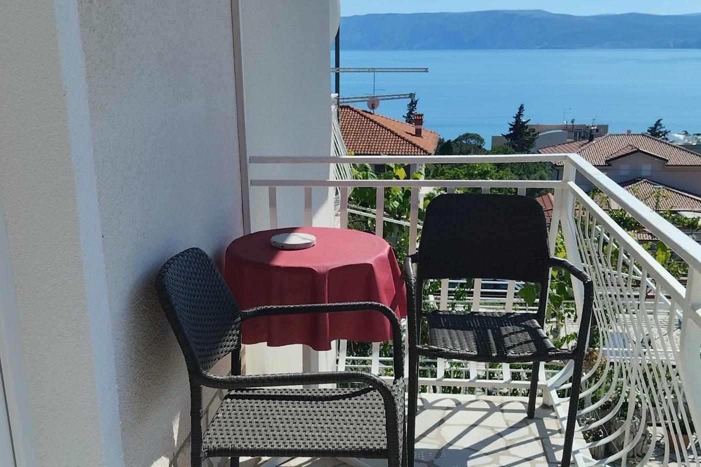 One bedroom apartment with balcony and sea view Novi Vinodolski  A-a