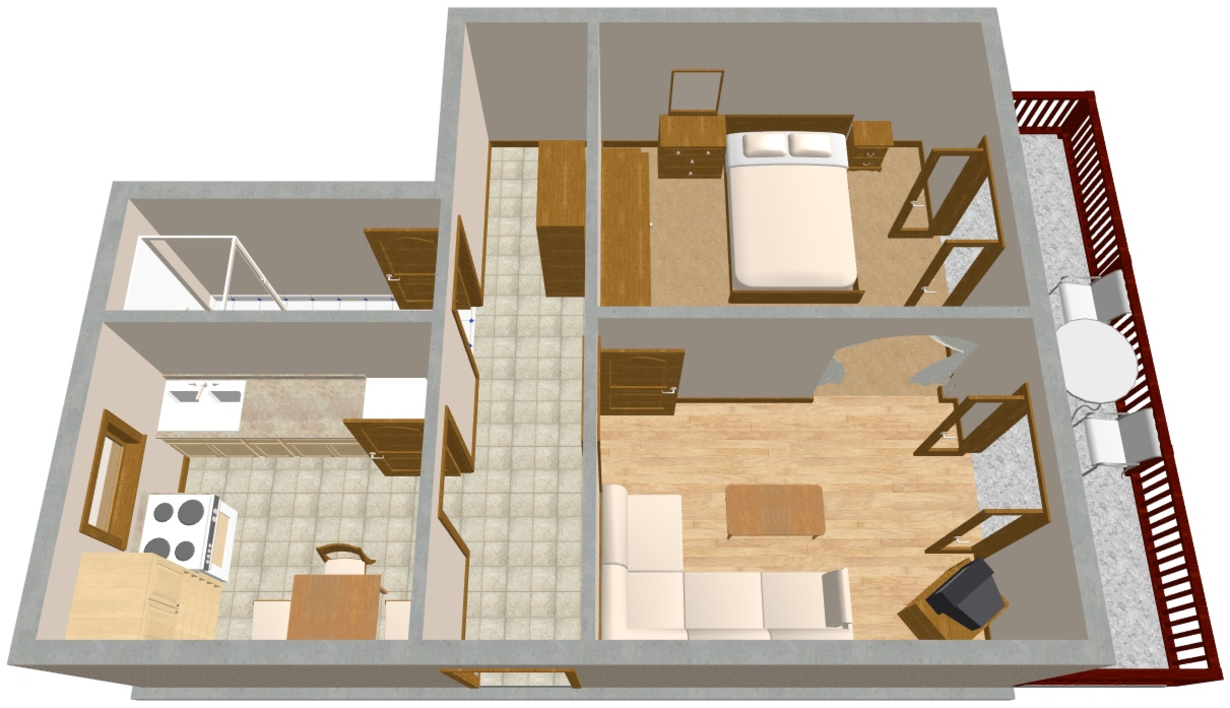 One bedroom apartment with balcony and sea view Novi Vinodolski  A-a