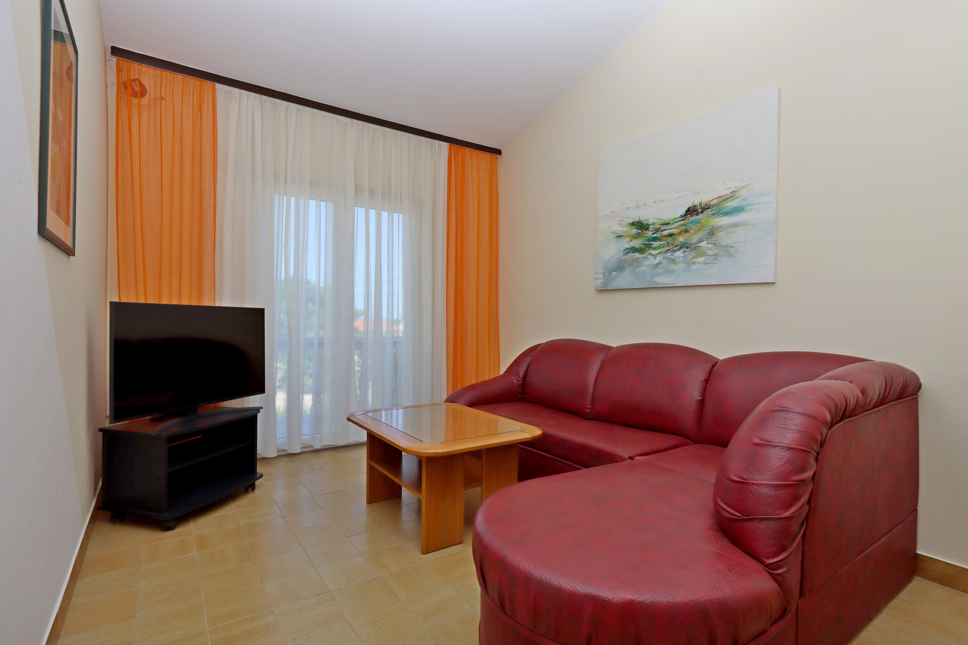 Two bedroom apartment with terrace and sea view Barbat, Rab (A-24215-a)