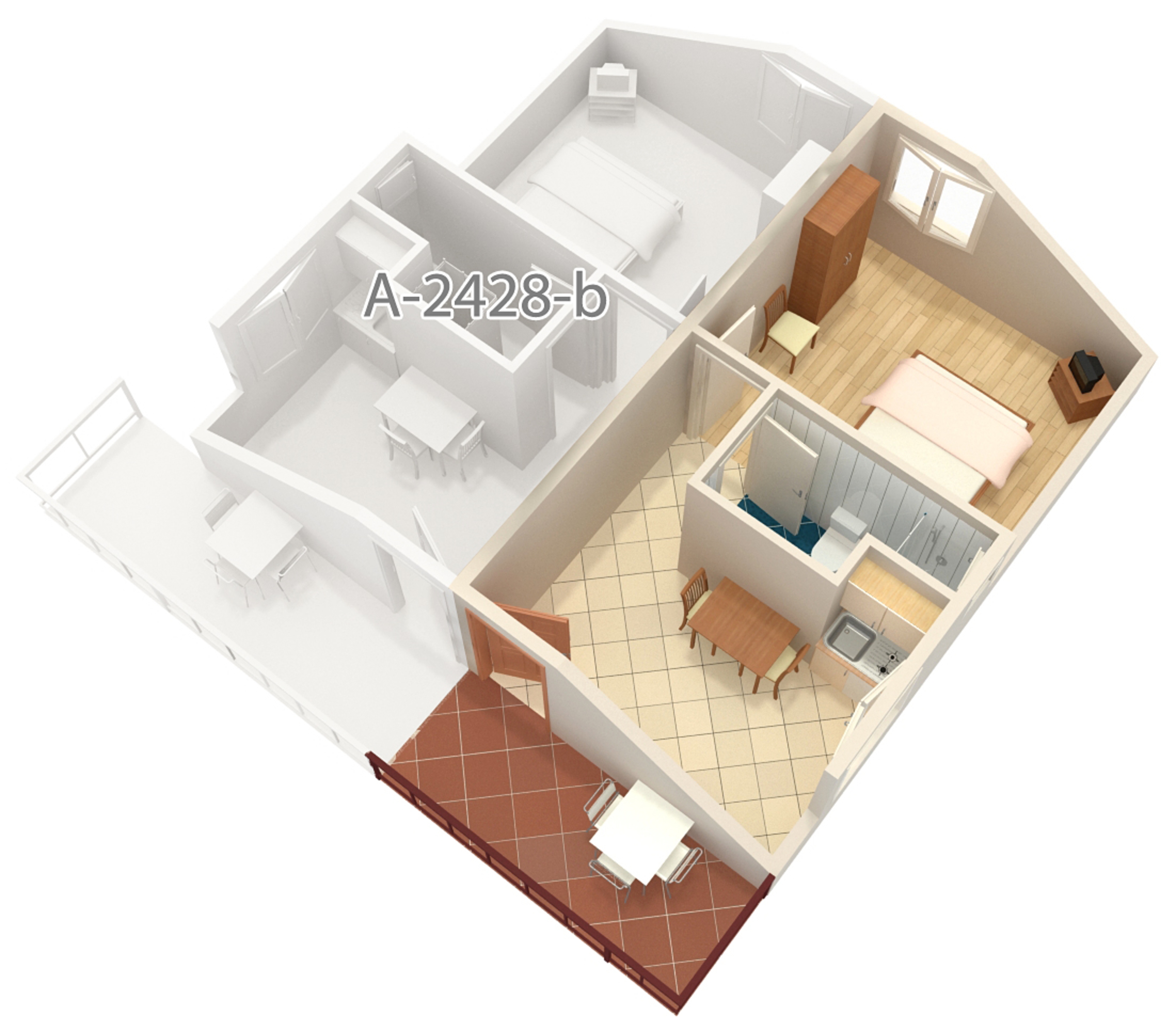 One bedroom apartment with balcony and sea view Vis  A-c