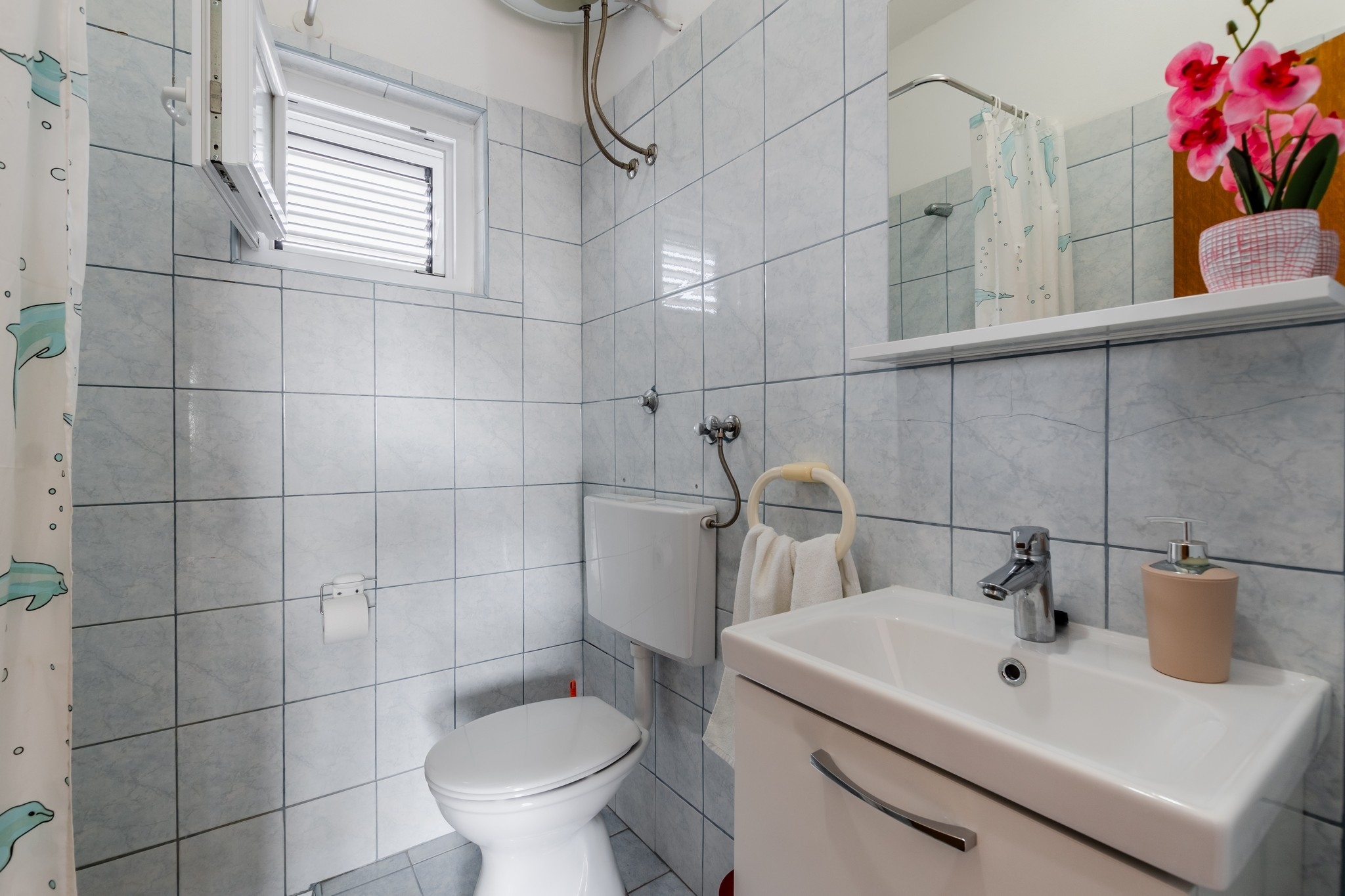 Studio flat with balcony and sea view Vrsi - Mulo, Zadar  AS-b