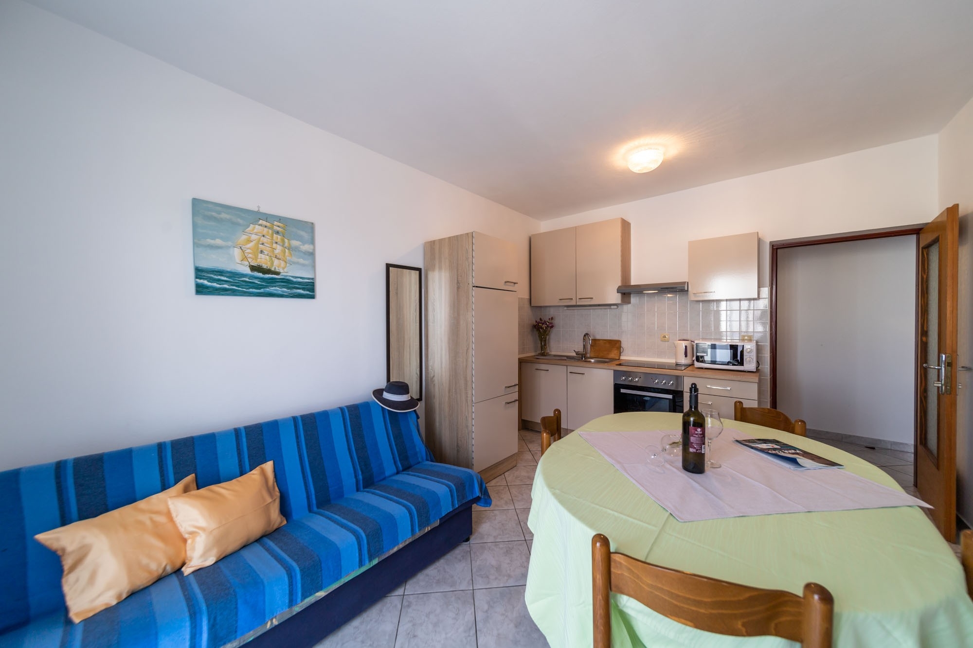 Dvosobni apartman s terasom i pogledom na more Rab  A-a