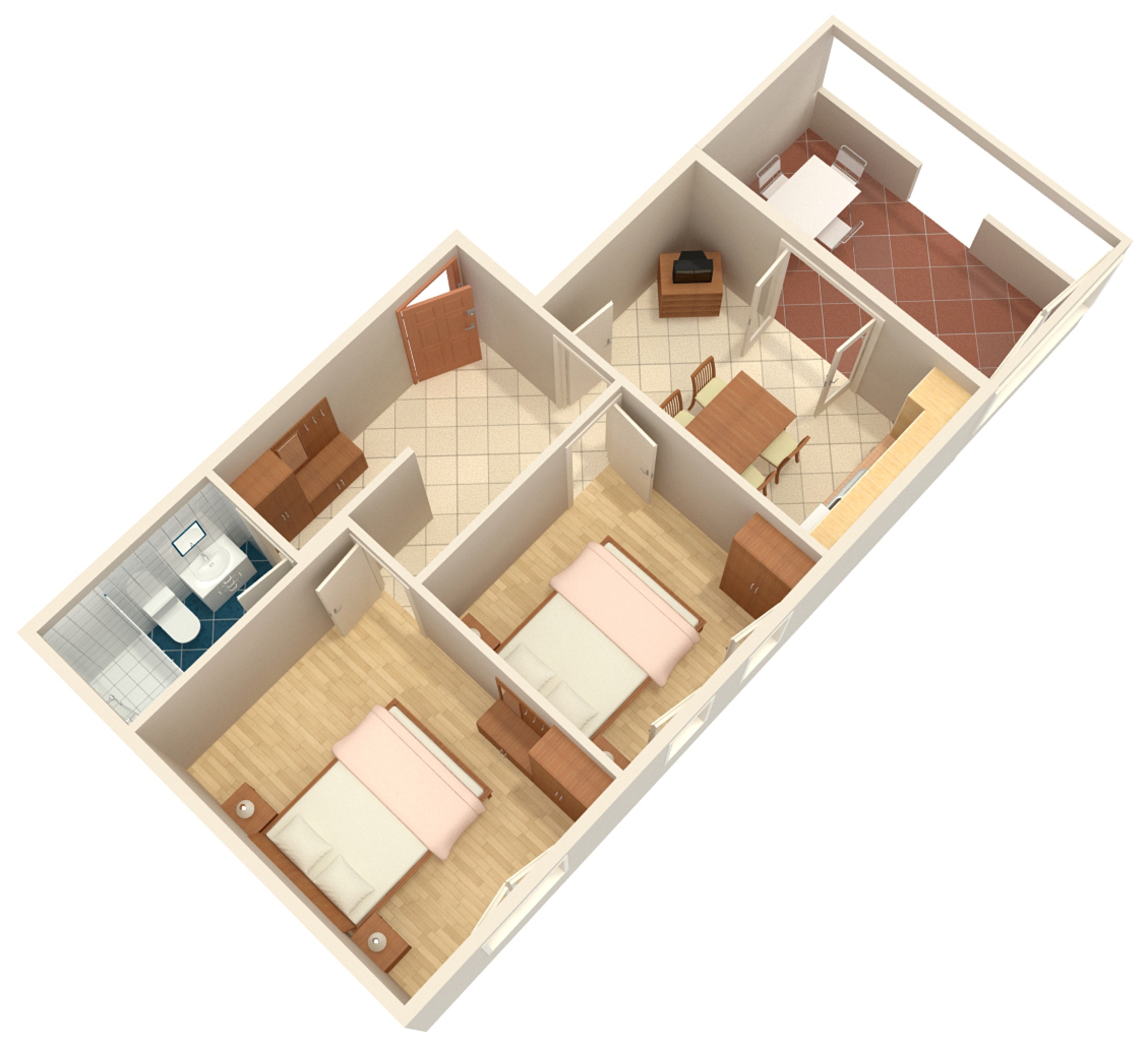 Two bedroom apartment with terrace Povljana, Pag  A-c