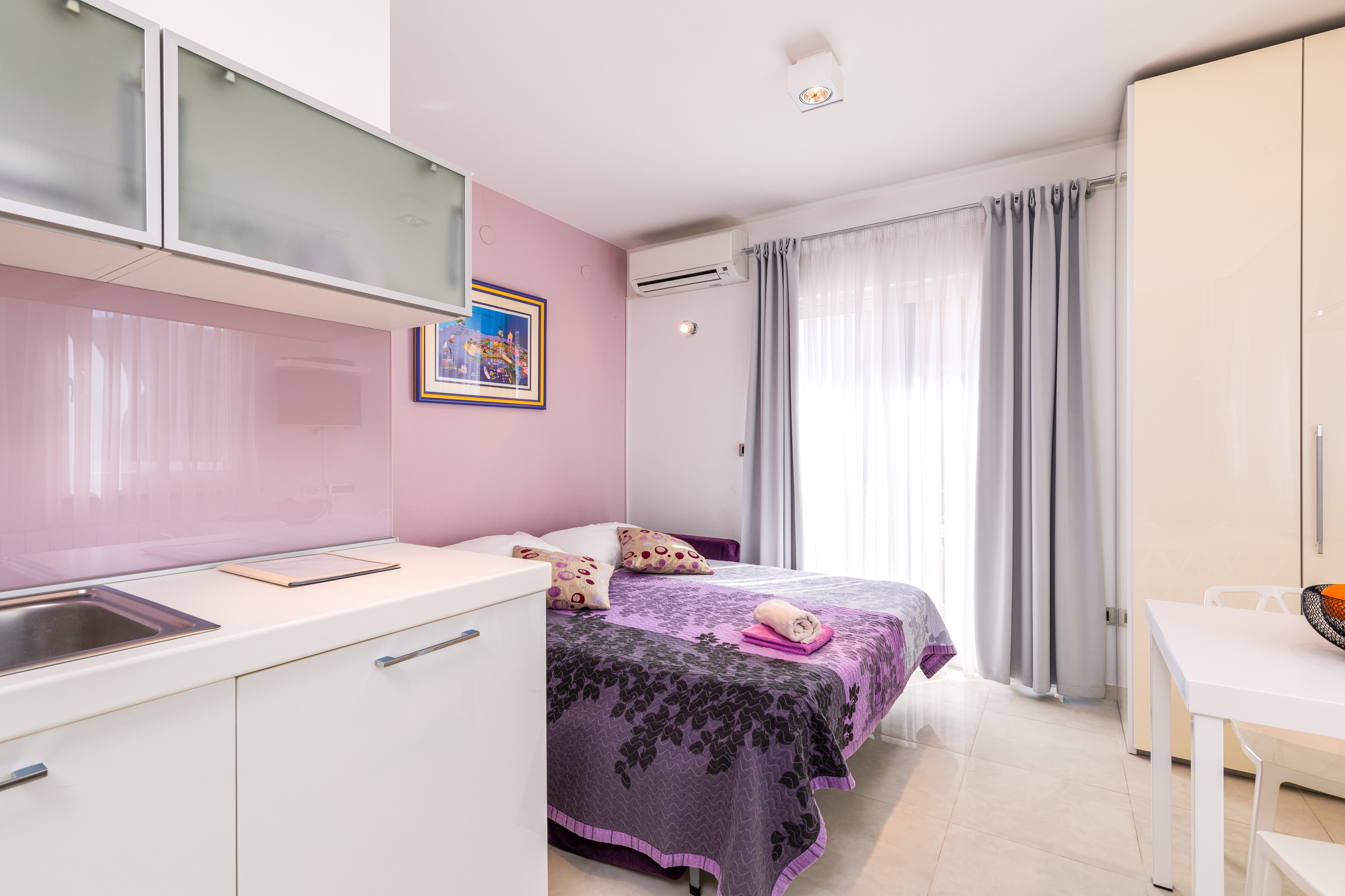 Studio flat with terrace Baška, Krk  AS-a