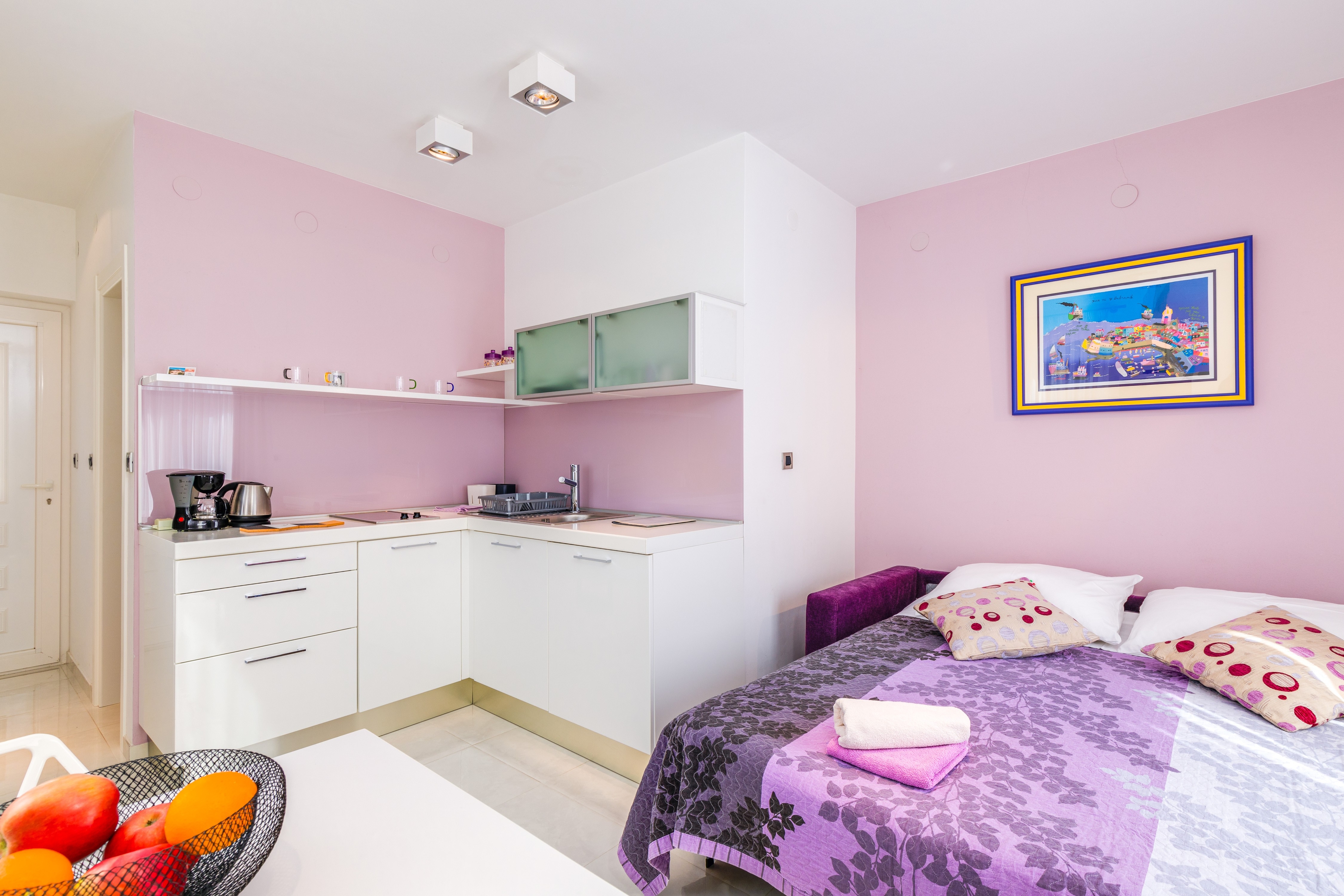 Studio flat with terrace Baška, Krk  AS-a