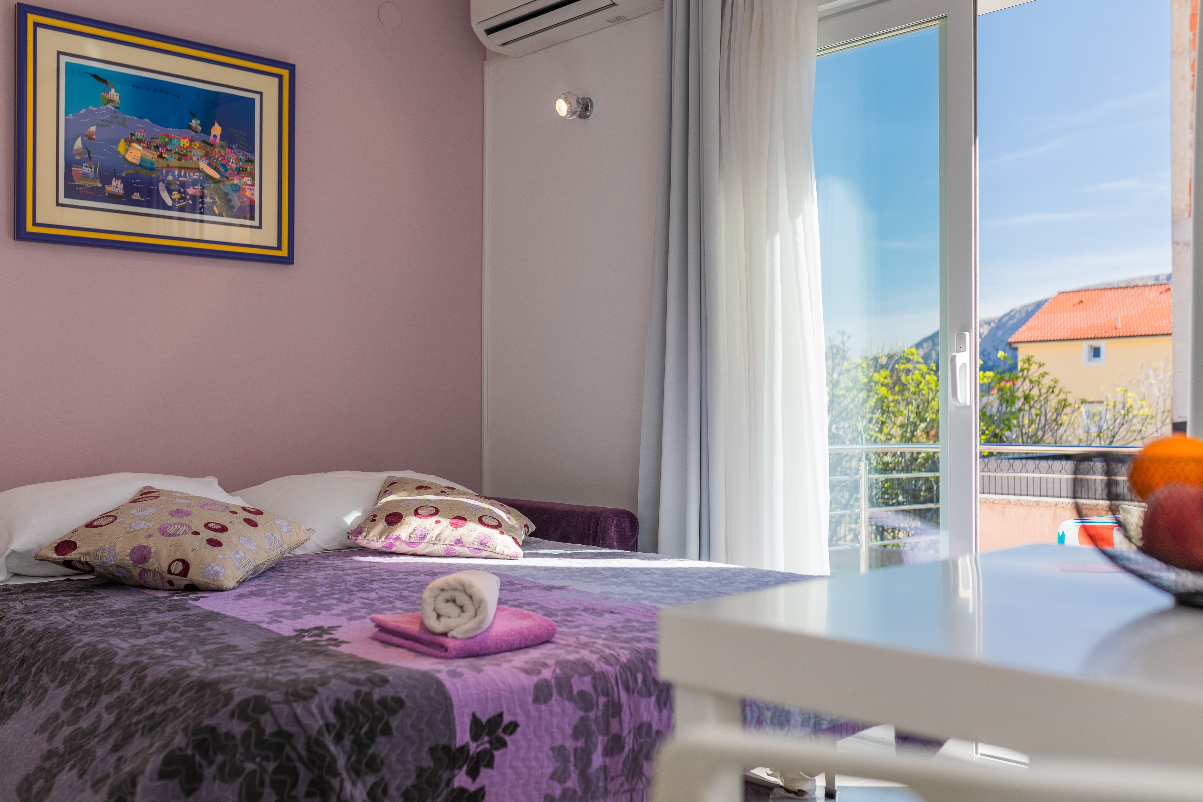 Studio flat with terrace Baška, Krk  AS-a