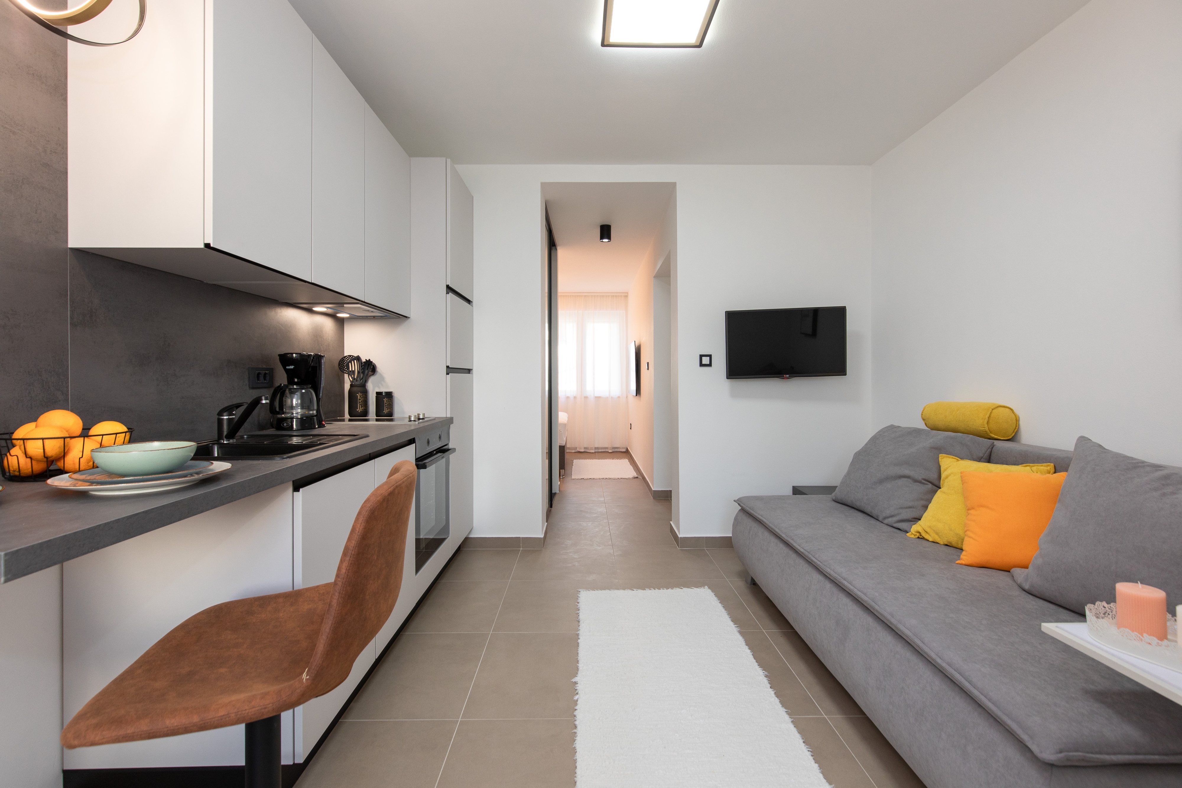 Studio flat with terrace Baška, Krk  AS-a