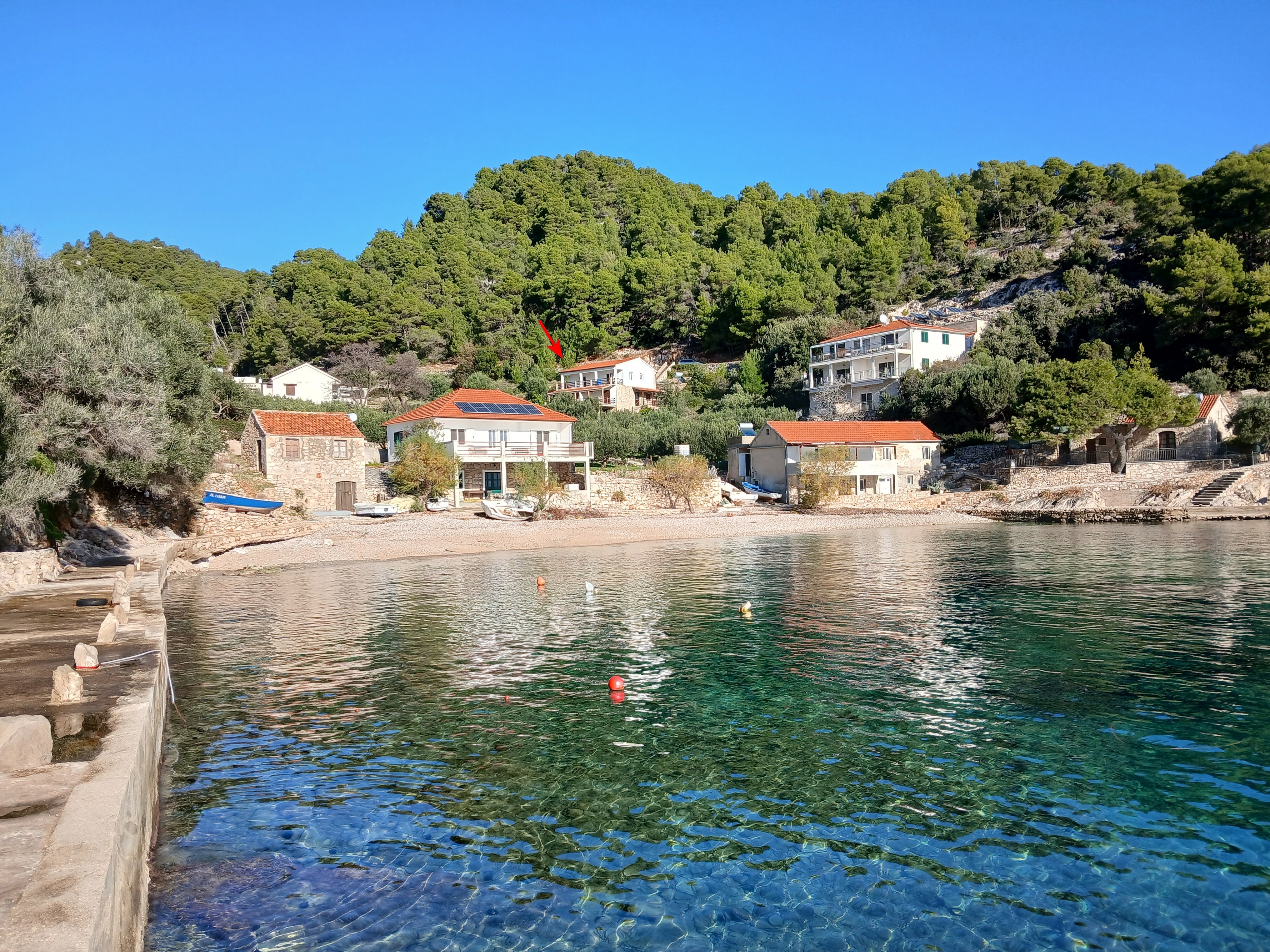 Studio flat with terrace and sea view Cove Torac, Hvar (AS-24462-a)