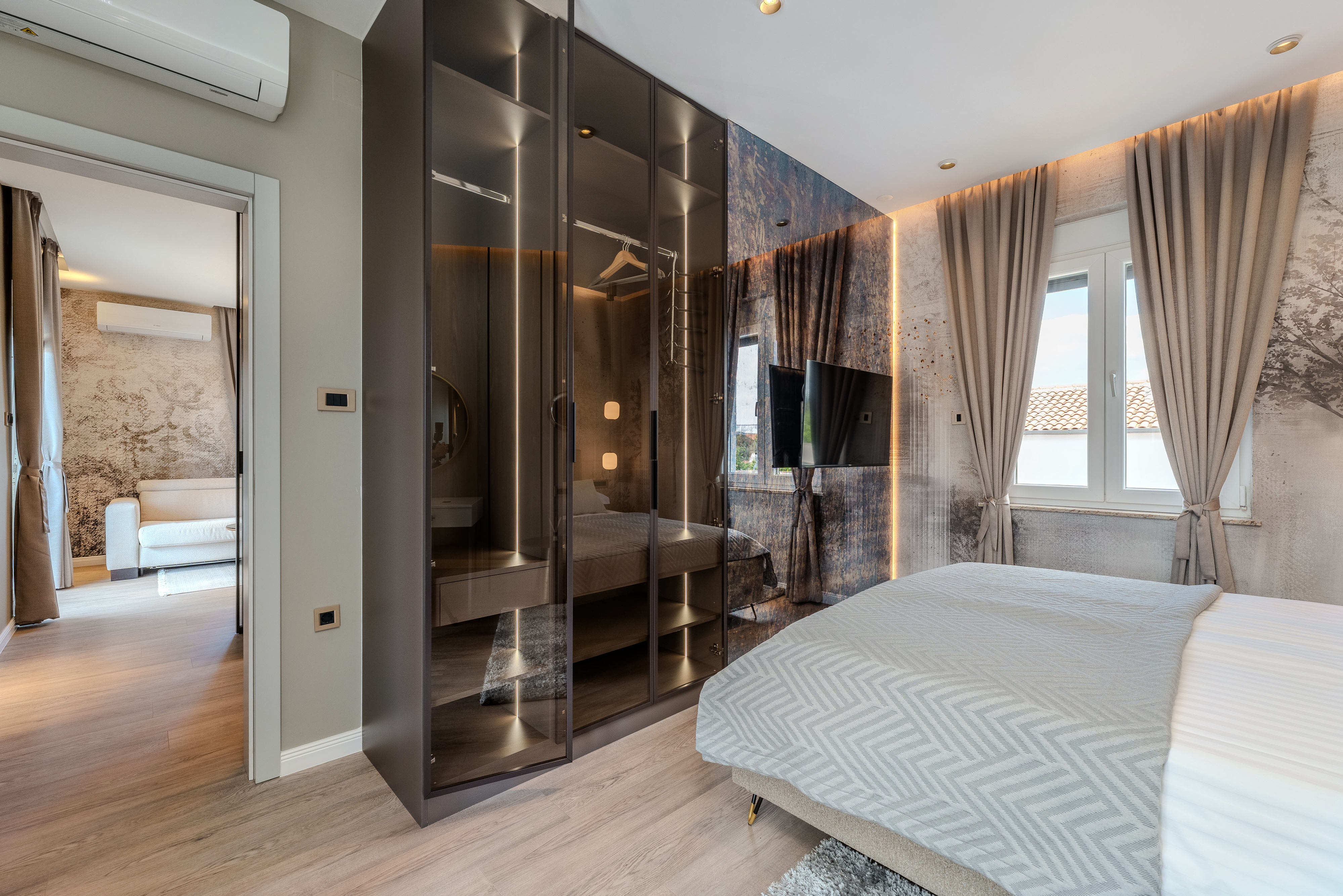 One bedroom apartment with balcony and sea view Sukošan, Zadar  A-a