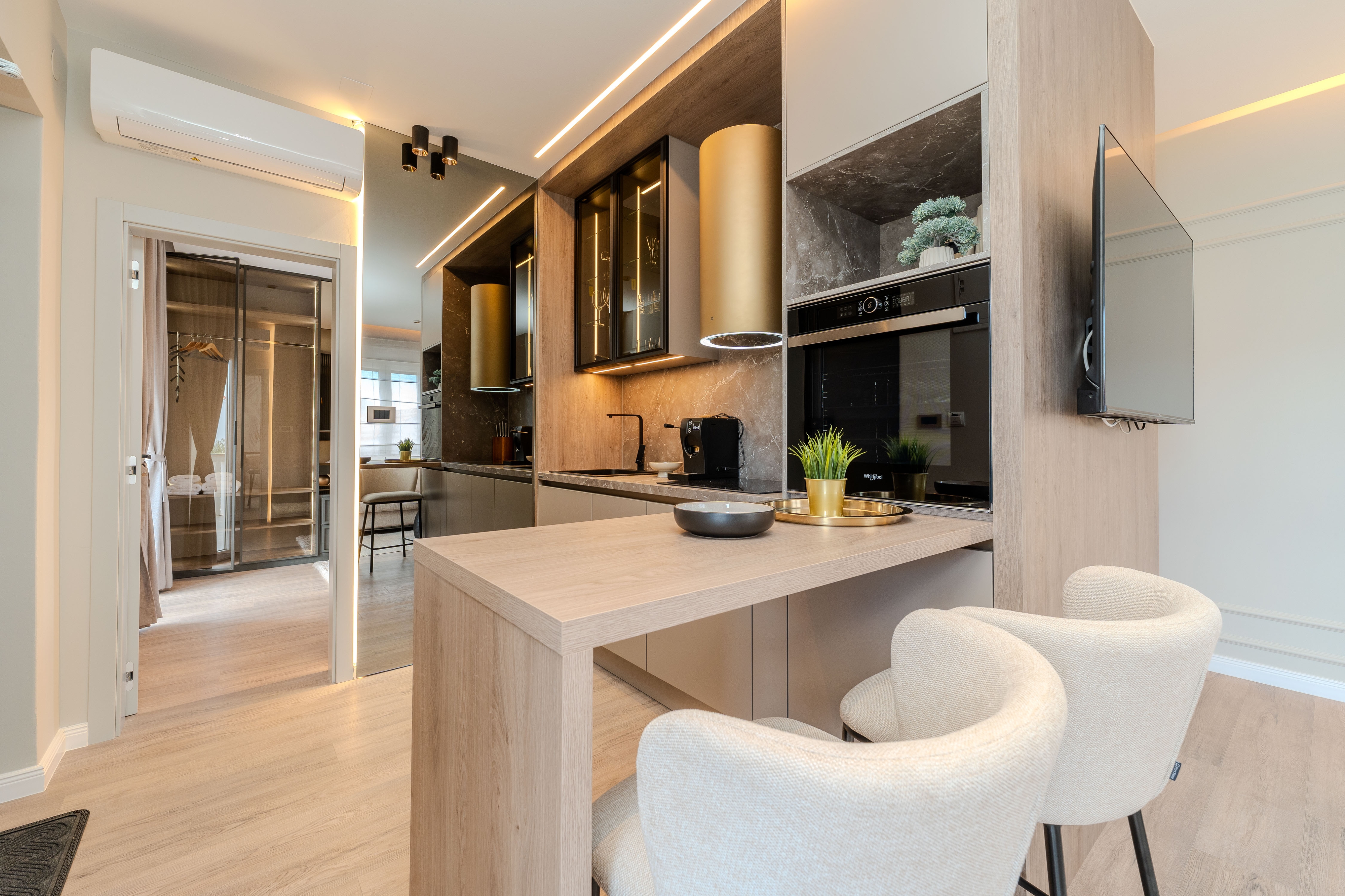 One bedroom apartment with balcony and sea view Sukošan, Zadar  A-d