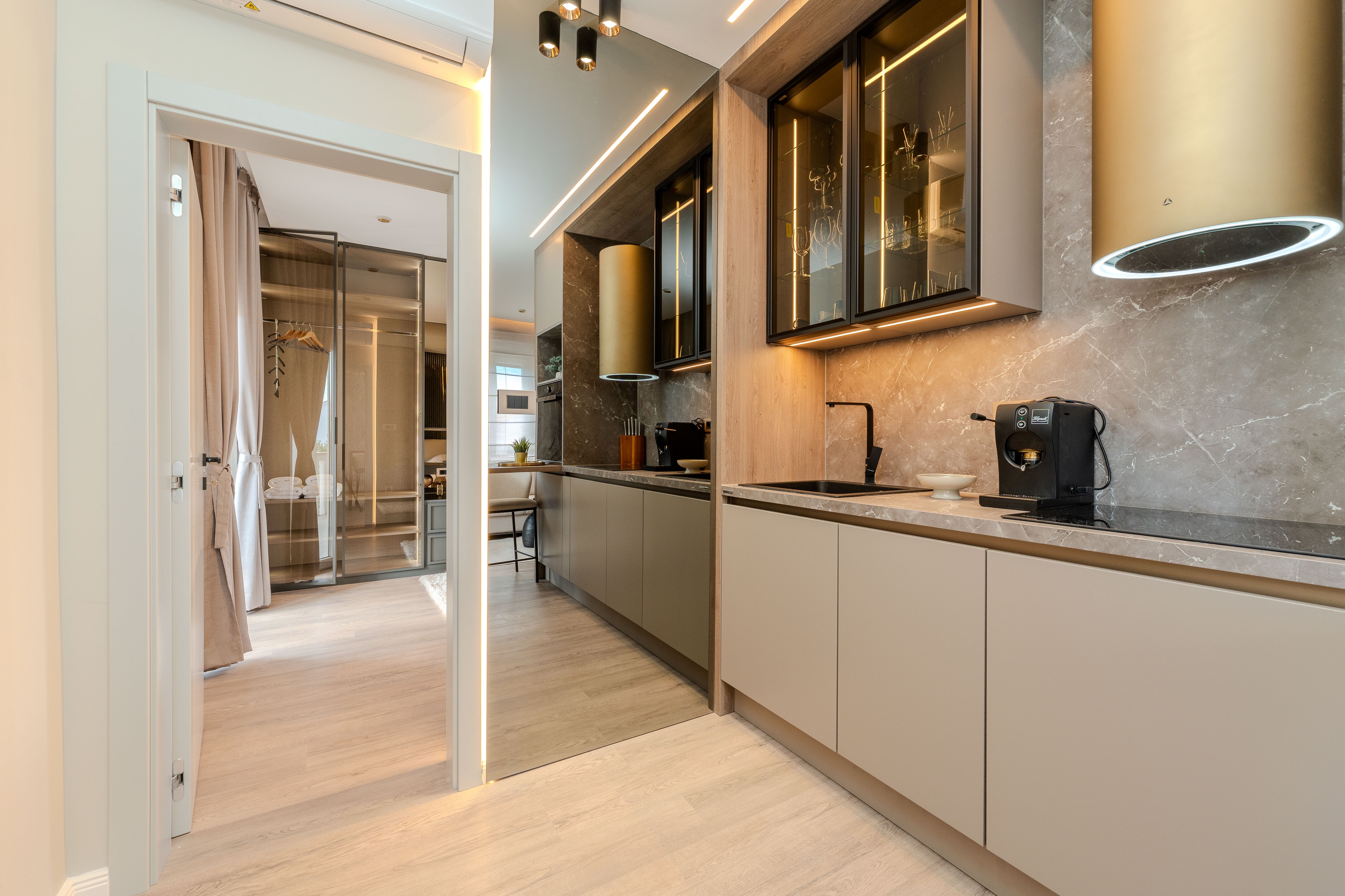 One bedroom apartment with balcony and sea view Sukošan, Zadar  A-d