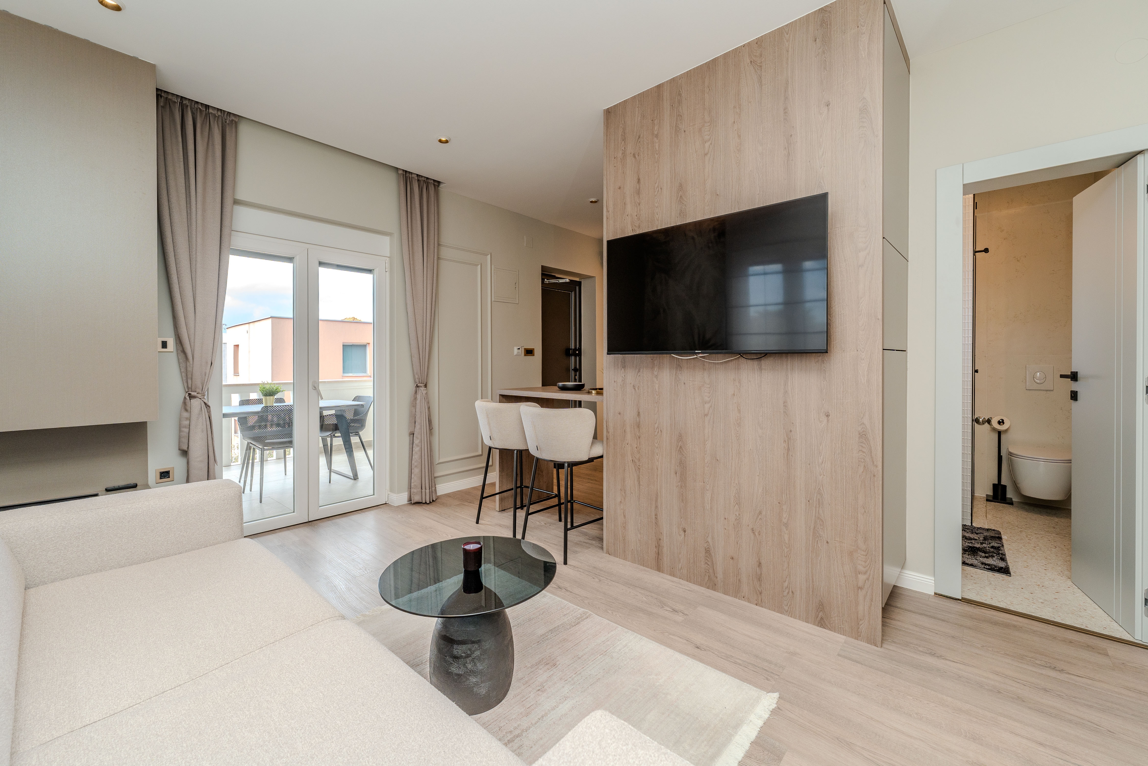 One bedroom apartment with balcony and sea view Sukošan, Zadar  A-d