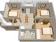 Rogačić, План в размещении типа apartment, Домашние животные допускаются и WiFi.