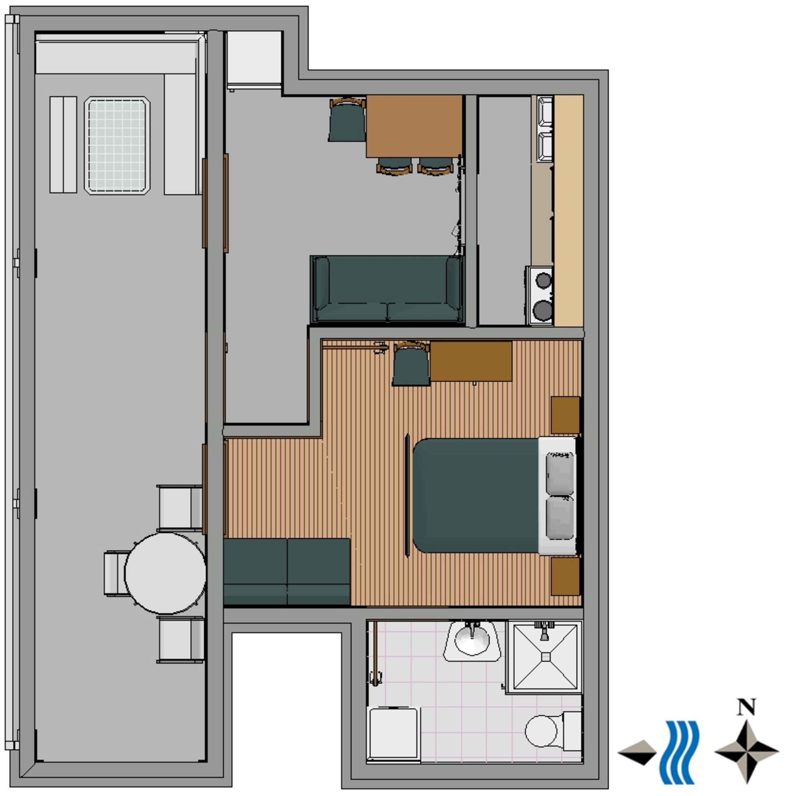 One bedroom apartment near beach Cove Rogačić, Vis  A-b