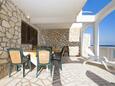 Terrace Milna, Terrace in the apartment, with a sea view and WiFi.