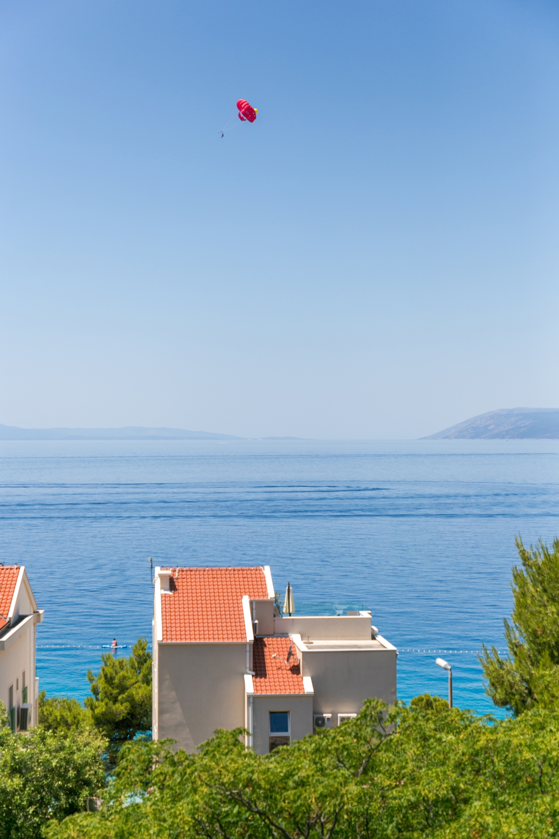 Jednosobni apartman s balkonom i pogledom na more Tučepi, Makarska  A-b