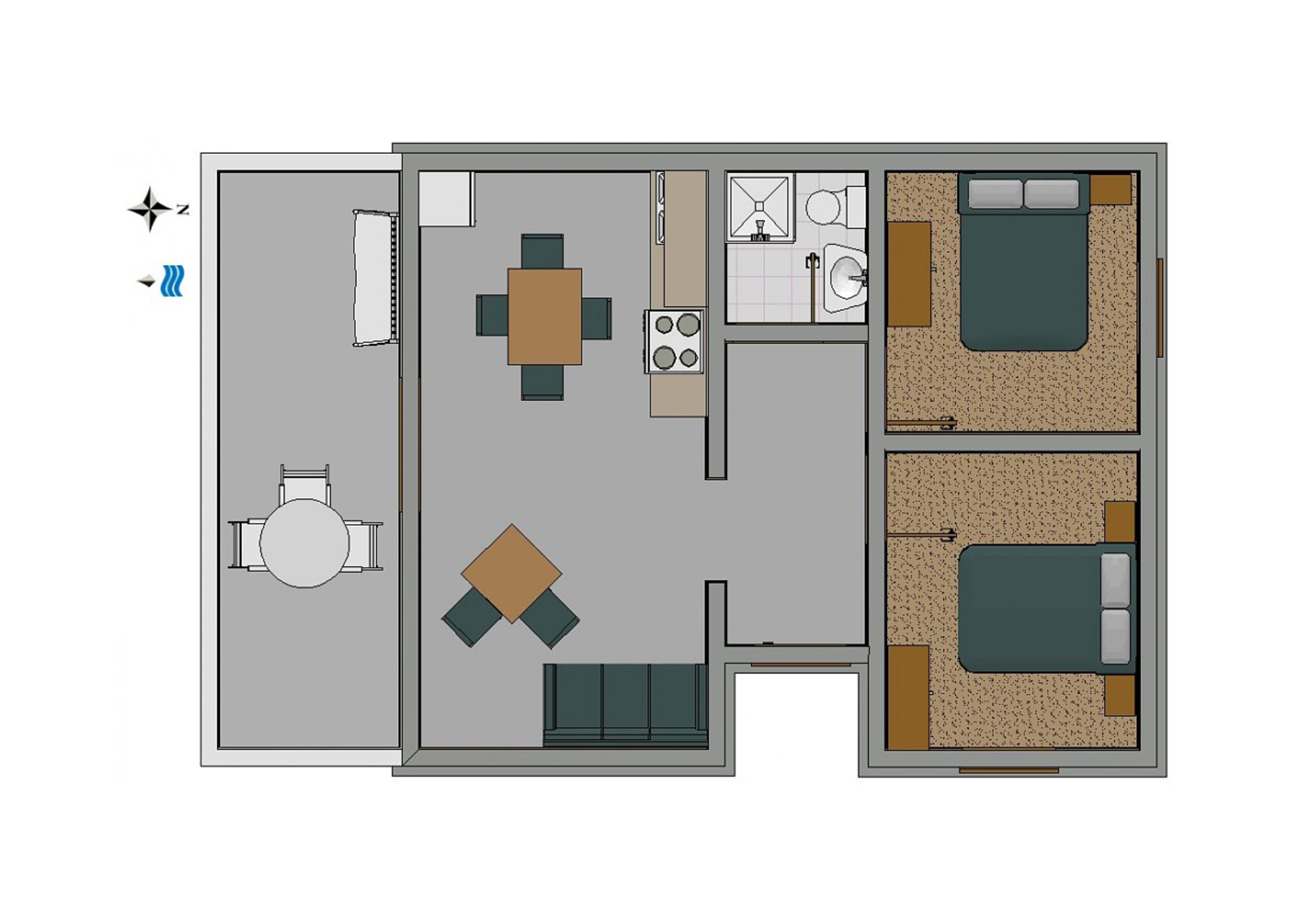 Two bedroom apartment with terrace and sea view Zavalatica, Korčula  A-e