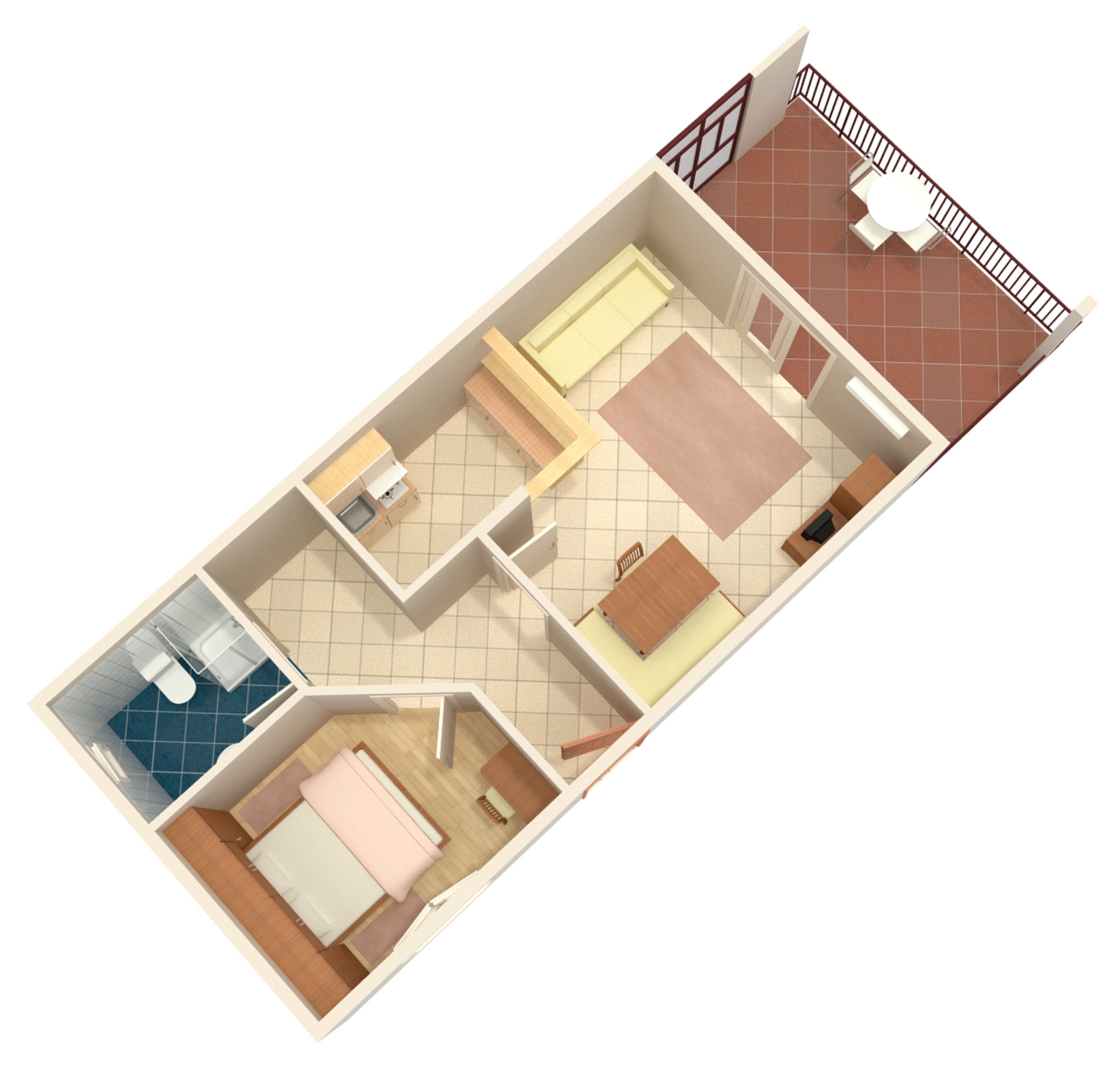 One bedroom apartment with terrace and sea view Vis  A-c