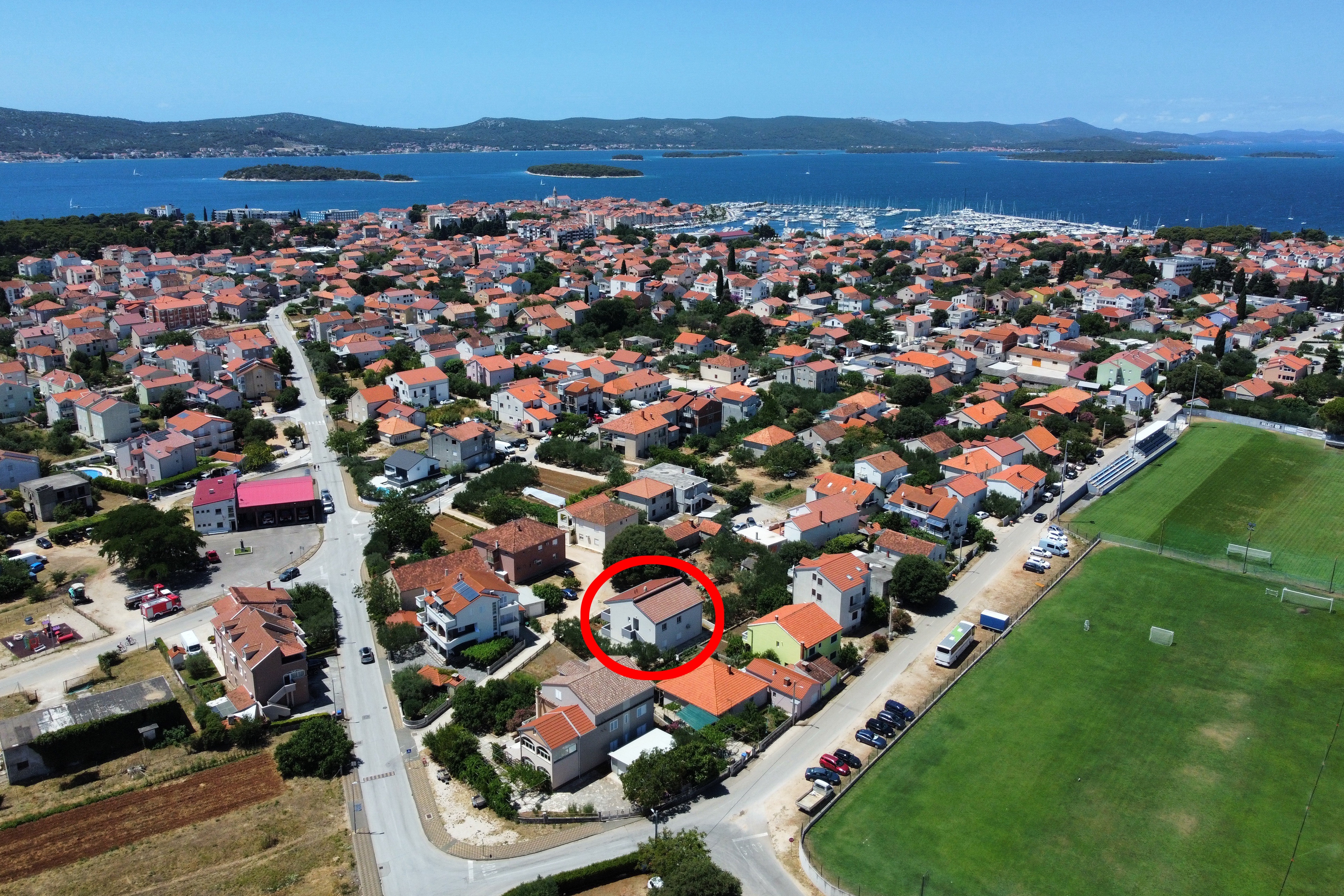Trosoben apartma S teraso Biograd na Moru, Biograd  A-a